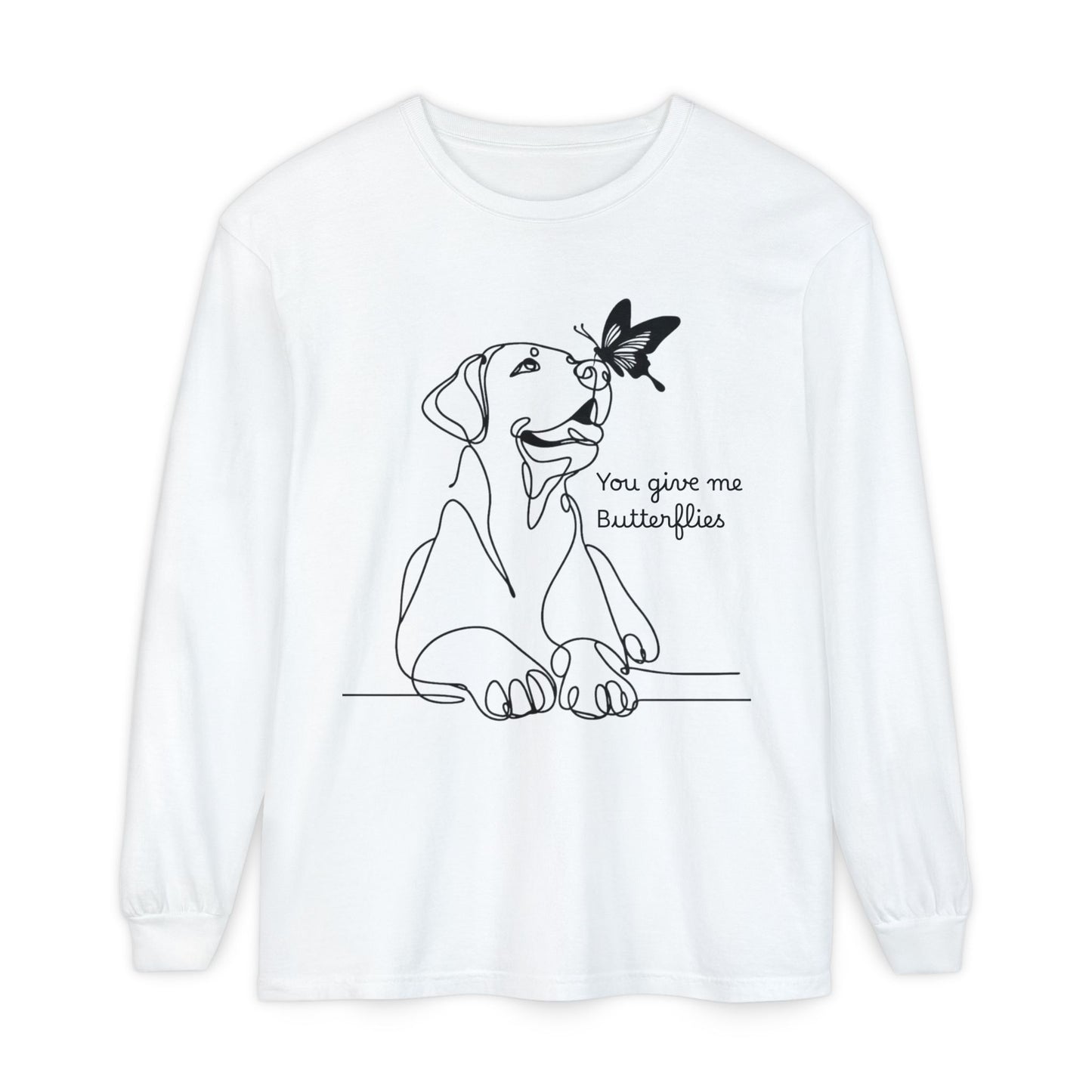 You Give Me Butterflies Dog Long Sleeve T-Shirt