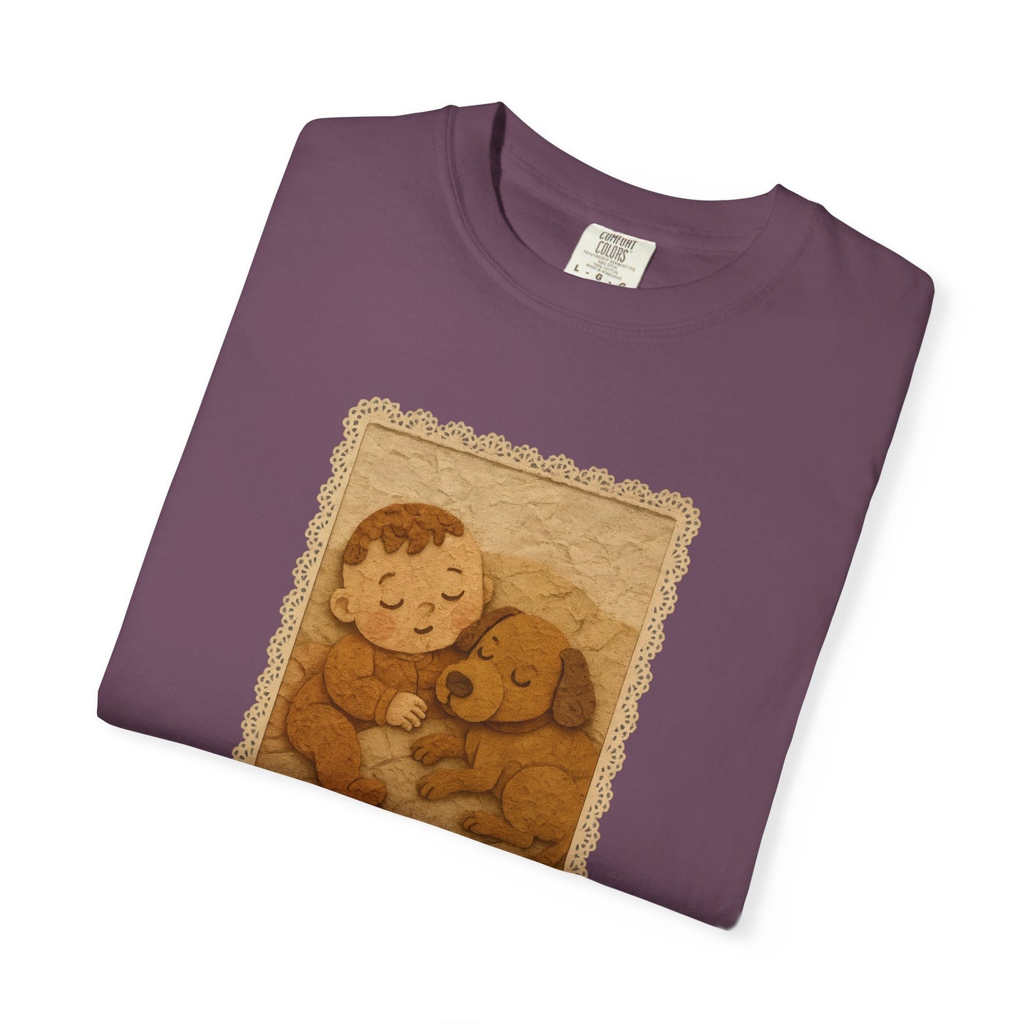 Cute Baby & Puppy Graphic Tee, Cozy Shirt for Dog Lovers and Parents, Gifts for Baby Showers, Birthdays, or Any Celebration