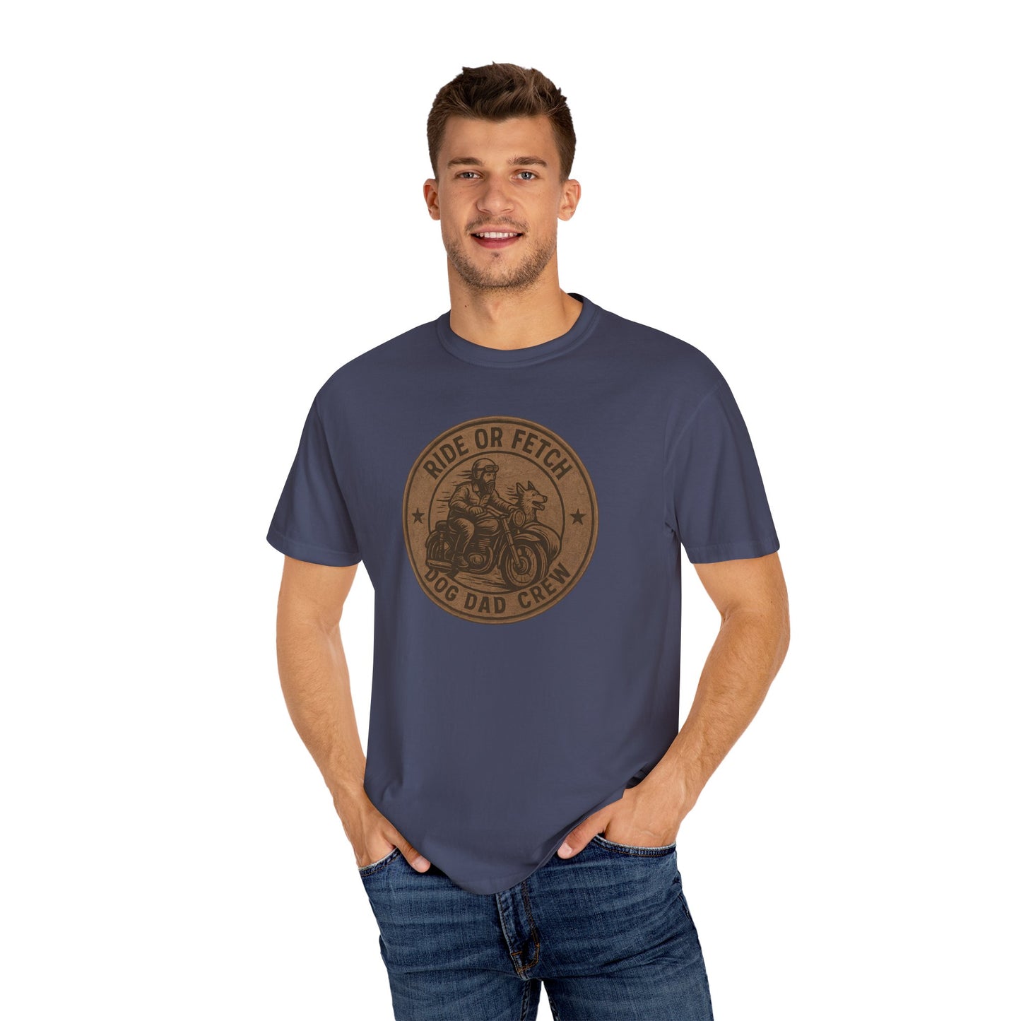Dog Dad T-Shirt, Ride or Fetch Unisex Tee, Funny Dog Lover Gift, Pet Owner Apparel, Gifts for Father's Day, Casual Wear