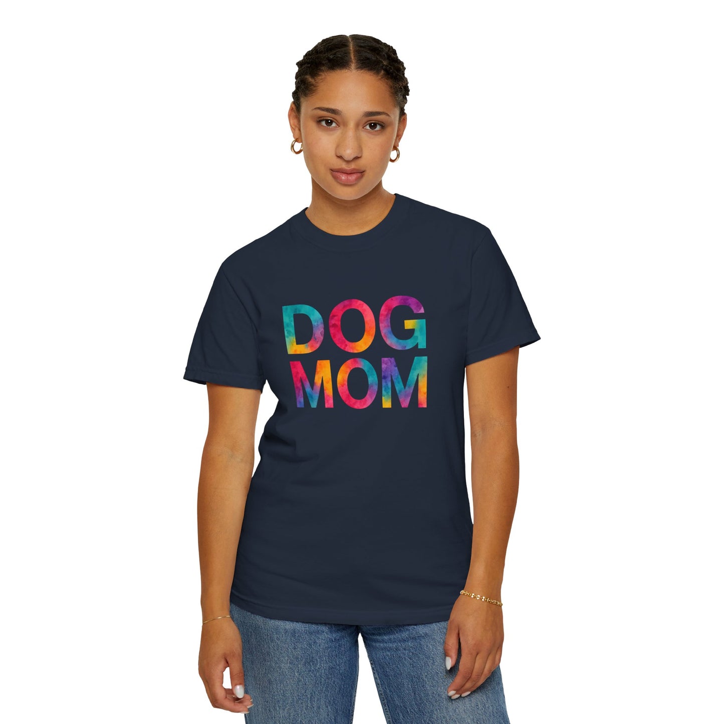 Colorful Dog Mom T-Shirt, Cute Pet Lover Tee, Perfect Gift for Dog Owners, Casual Wear, Animal Lovers Apparel