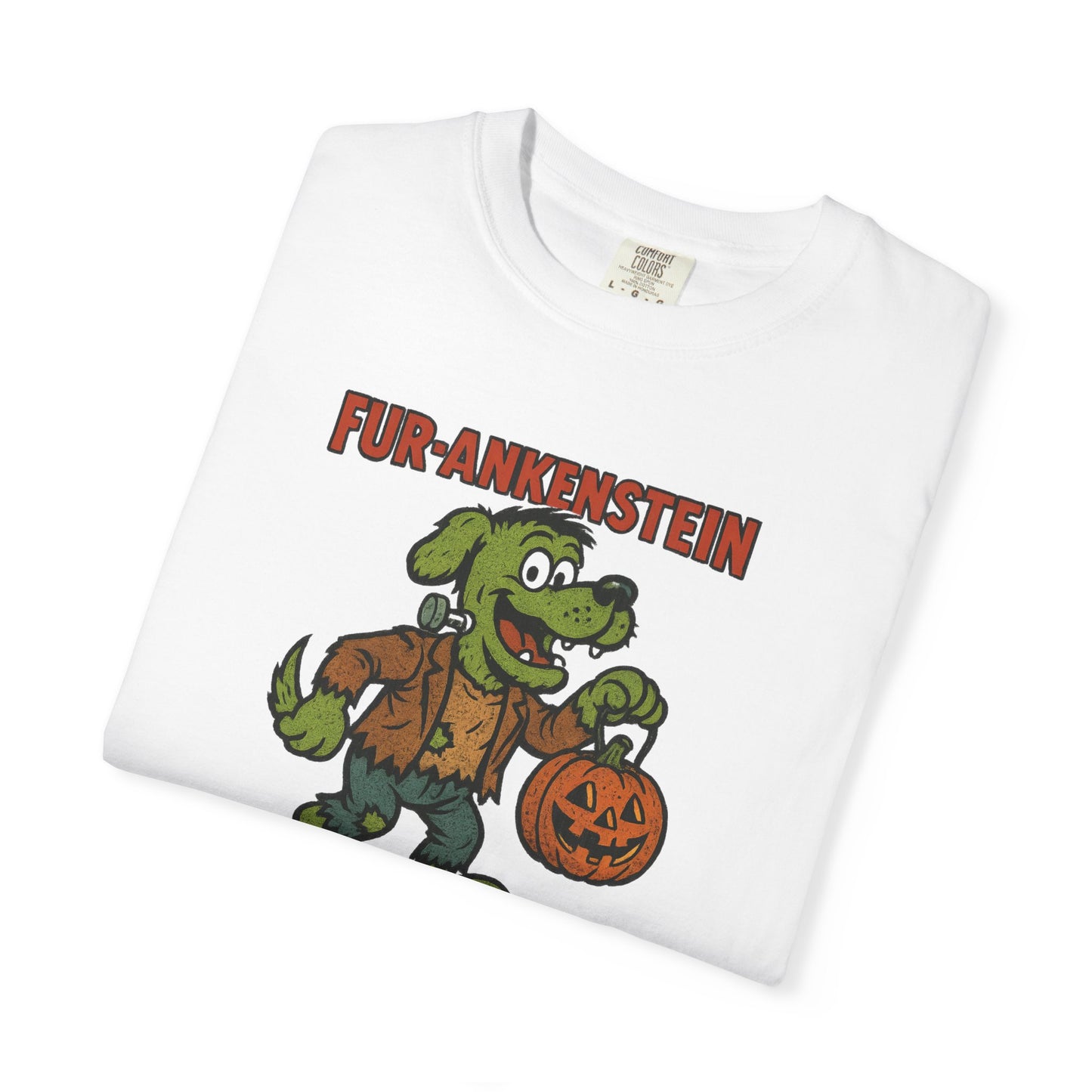 Fur-Ankenstein Halloween T-Shirt, Unisex Spooky Tee, Pet Lover's Gift, Halloween Costume, Dog Themed Clothing, Fun Fall Apparel