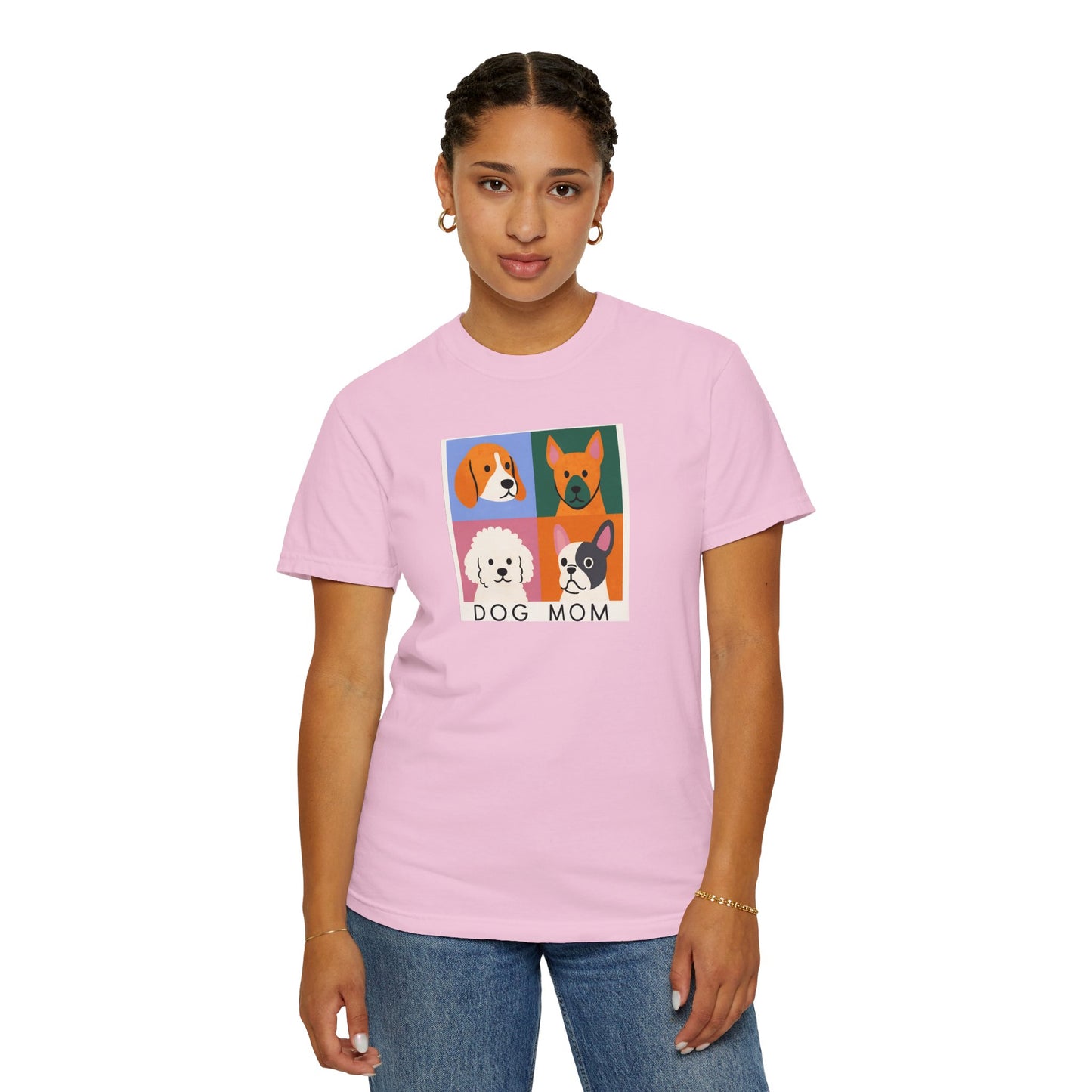 Dog Mom T-shirt - Unisex Garment-Dyed Tee for Dog Lovers