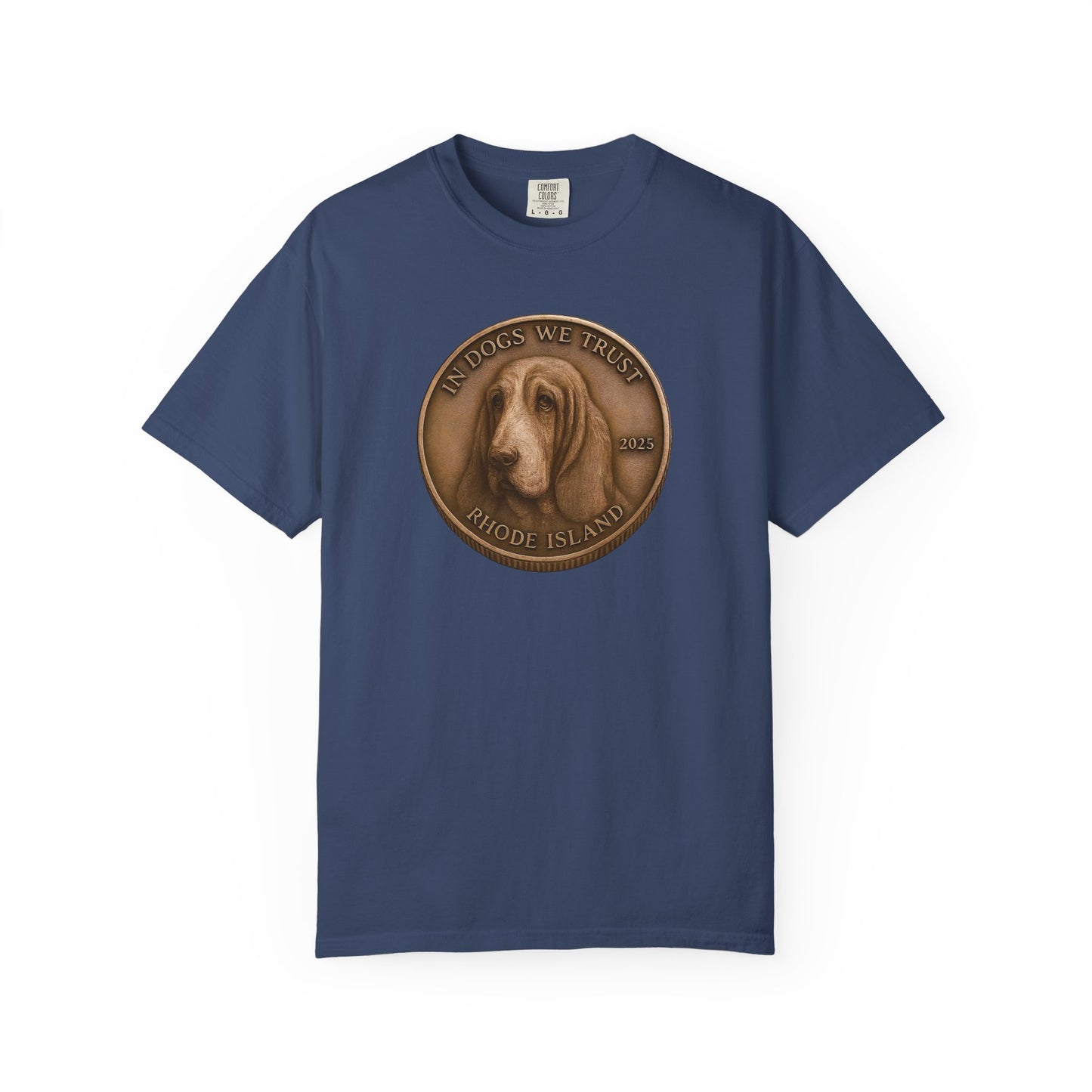 Rhode Island State Coin T-Shirt Collection - Proud Dog Breed Illustrations