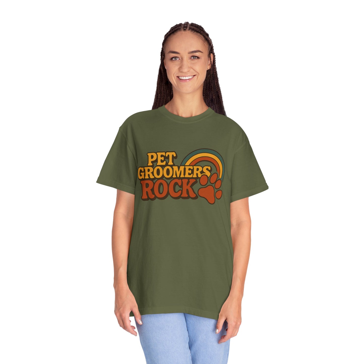 Pet Groomers Rock Unisex Garment-Dyed T-Shirt - Fun & Stylish Tee for Animal Lovers