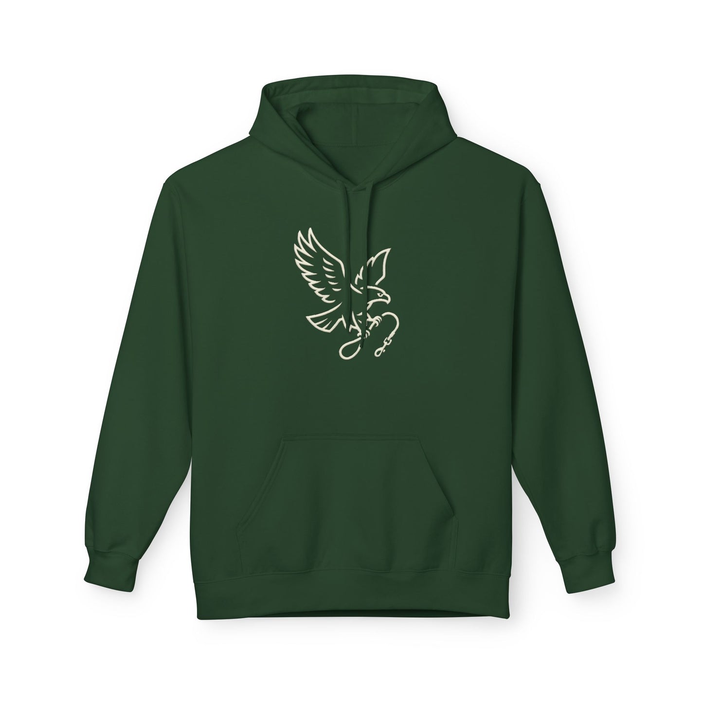 Stylish Unisex Fleece Hoodie with Unique Bird Design, Cozy Pullover, Casual Wear, Gift for Nature Lovers, Perfect for Fall