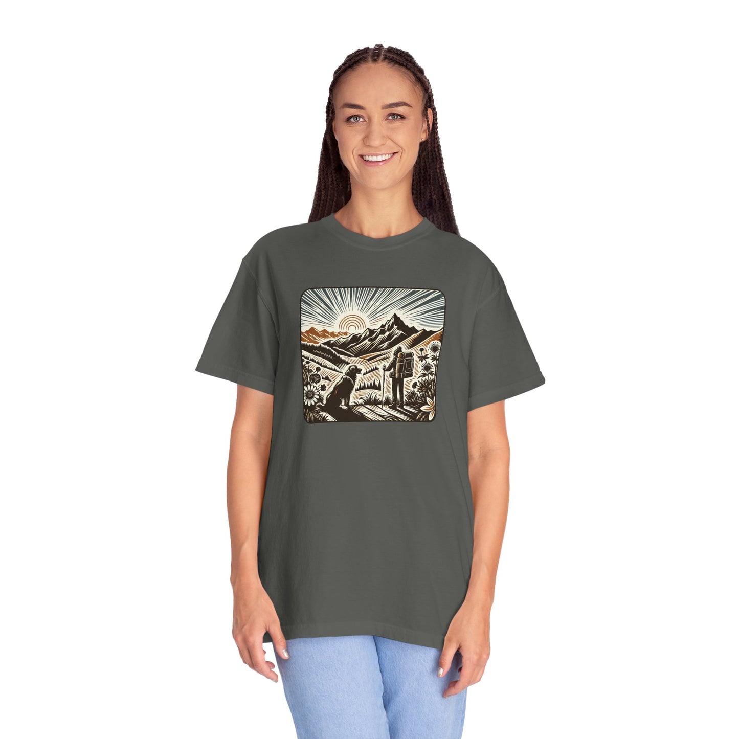Adventure Awaits Unisex Garment-Dyed T-Shirt