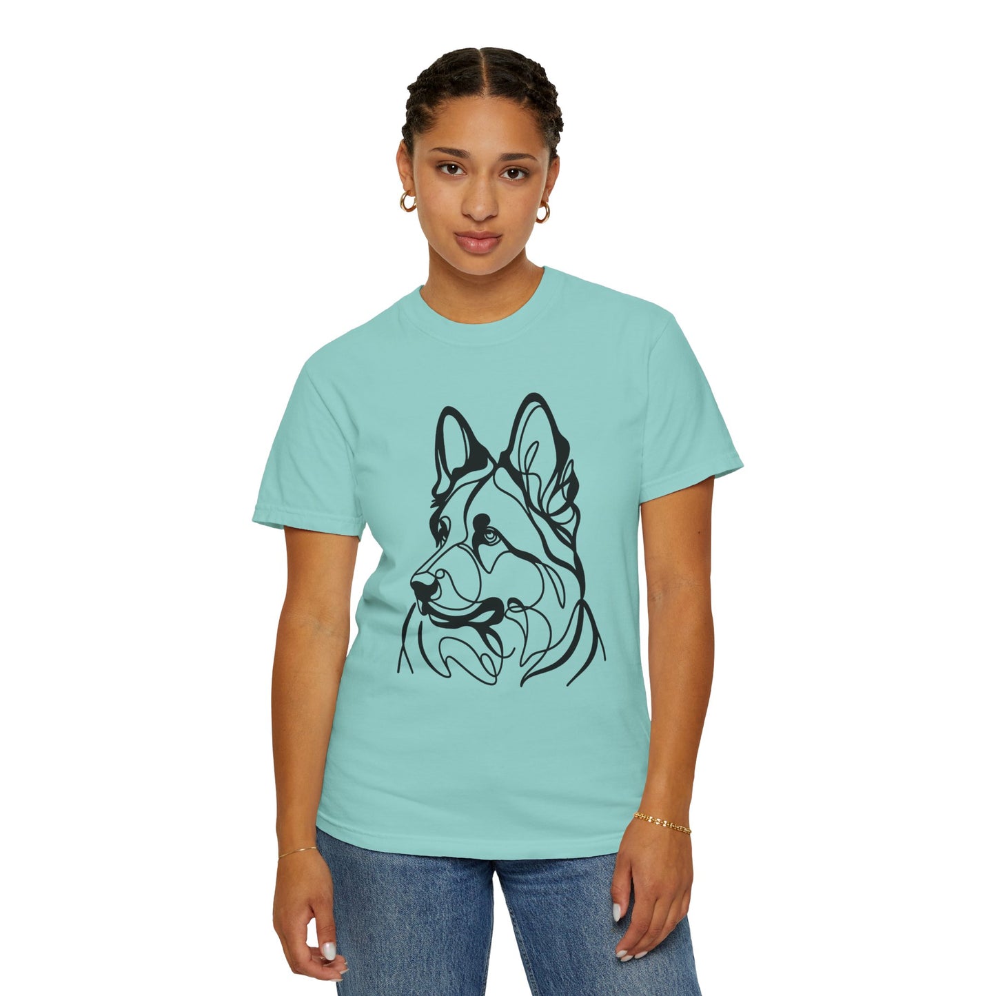 Unisex T-shirt German Shepard Line Art
