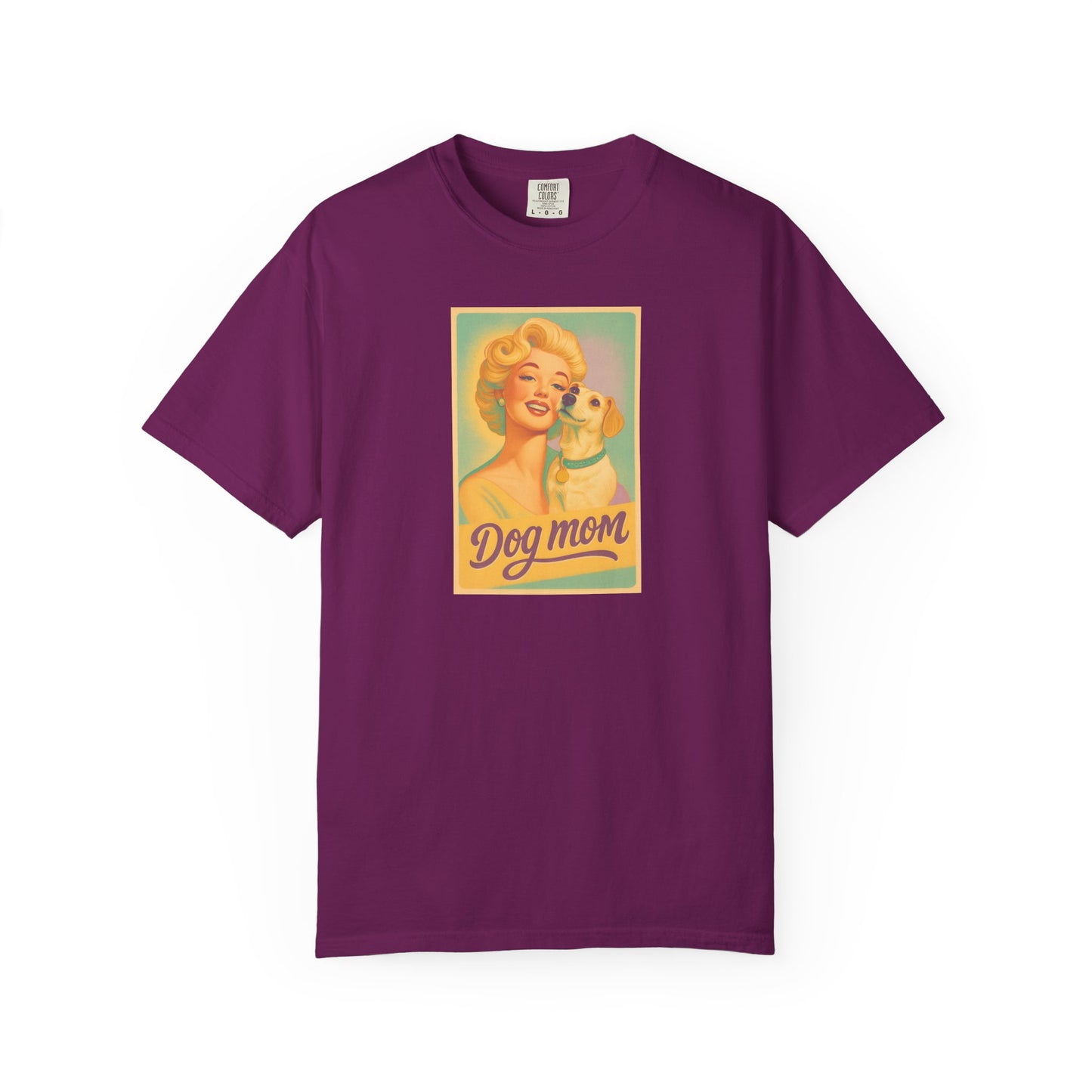 Vintage Dog Mom T-shirt - Unisex Garment-Dyed Tee for Dog Lovers