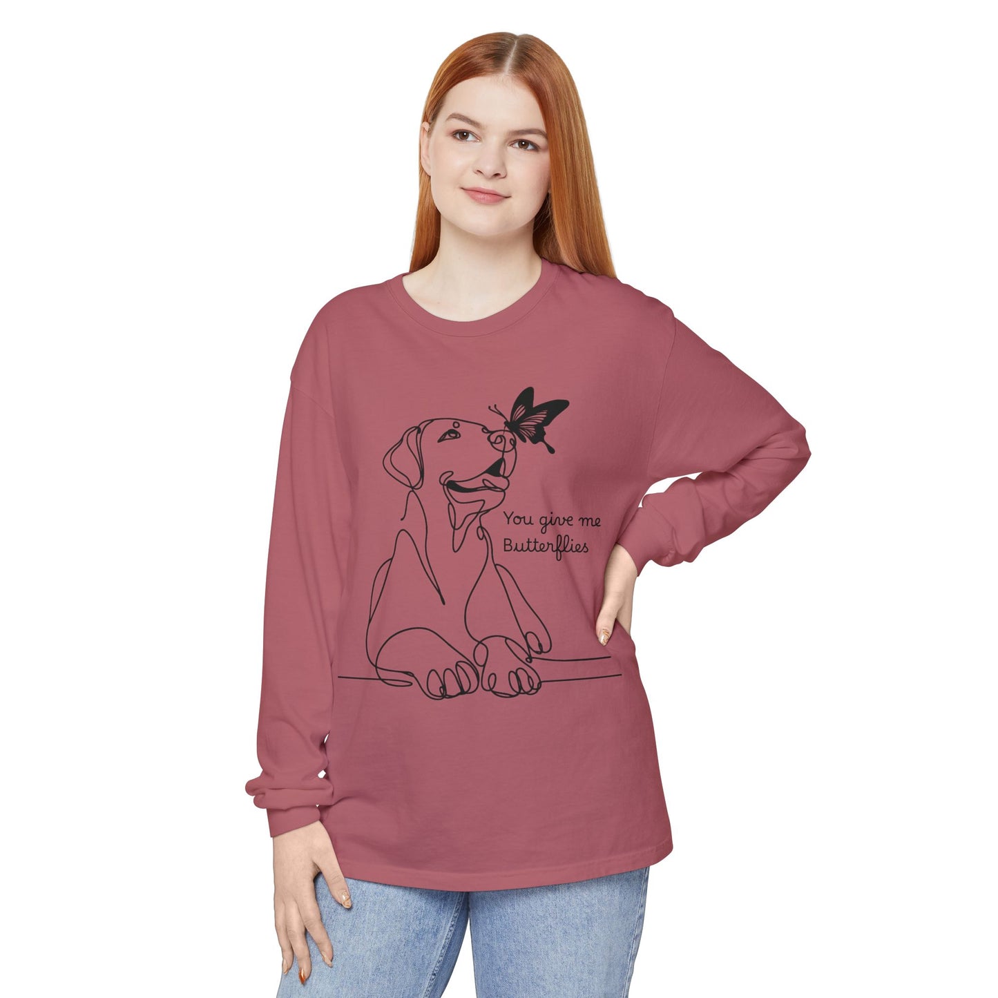 You Give Me Butterflies Dog Long Sleeve T-Shirt