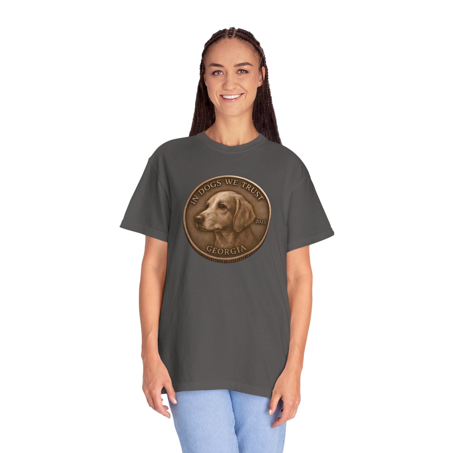 Georgia State Coin T-Shirt Collection - Proud Dog Breed Illustrations