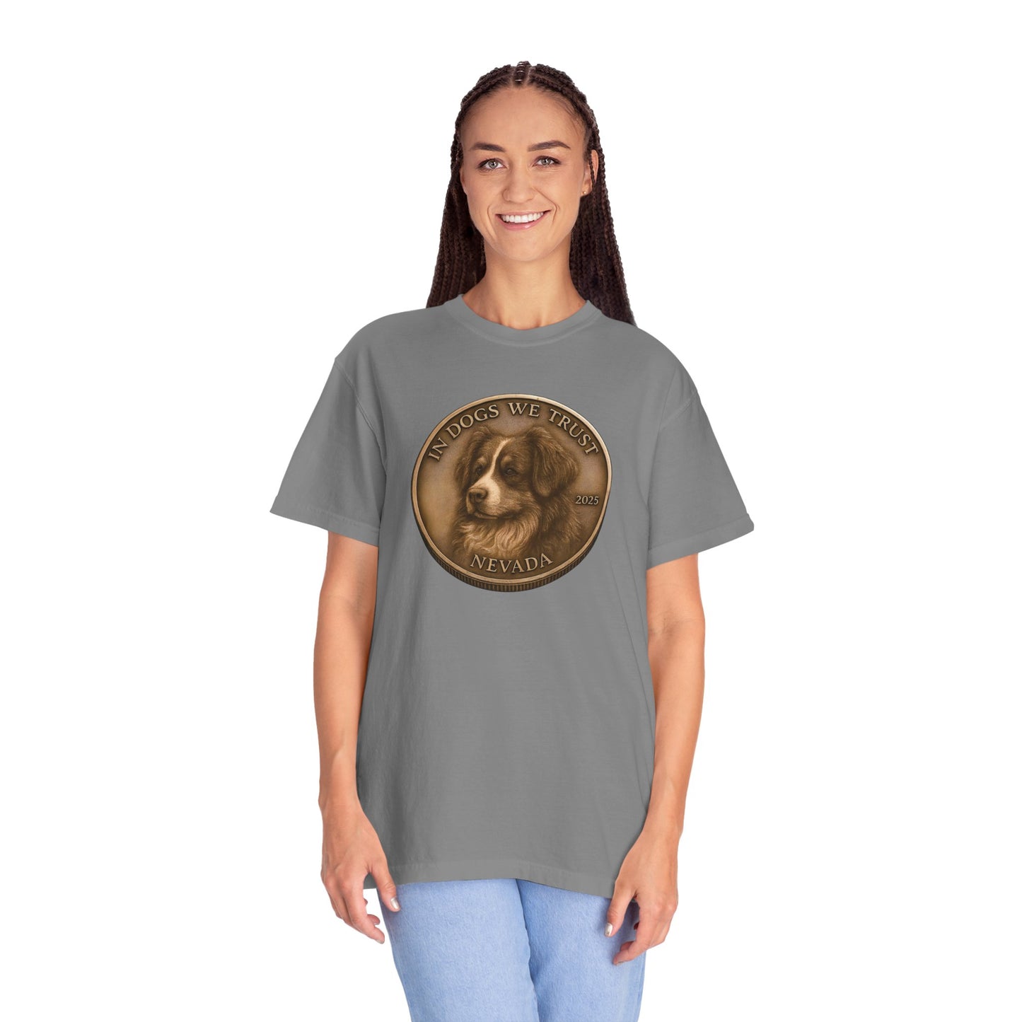 Nevada State Coin T-Shirt Collection - Proud Dog Breed Illustrations