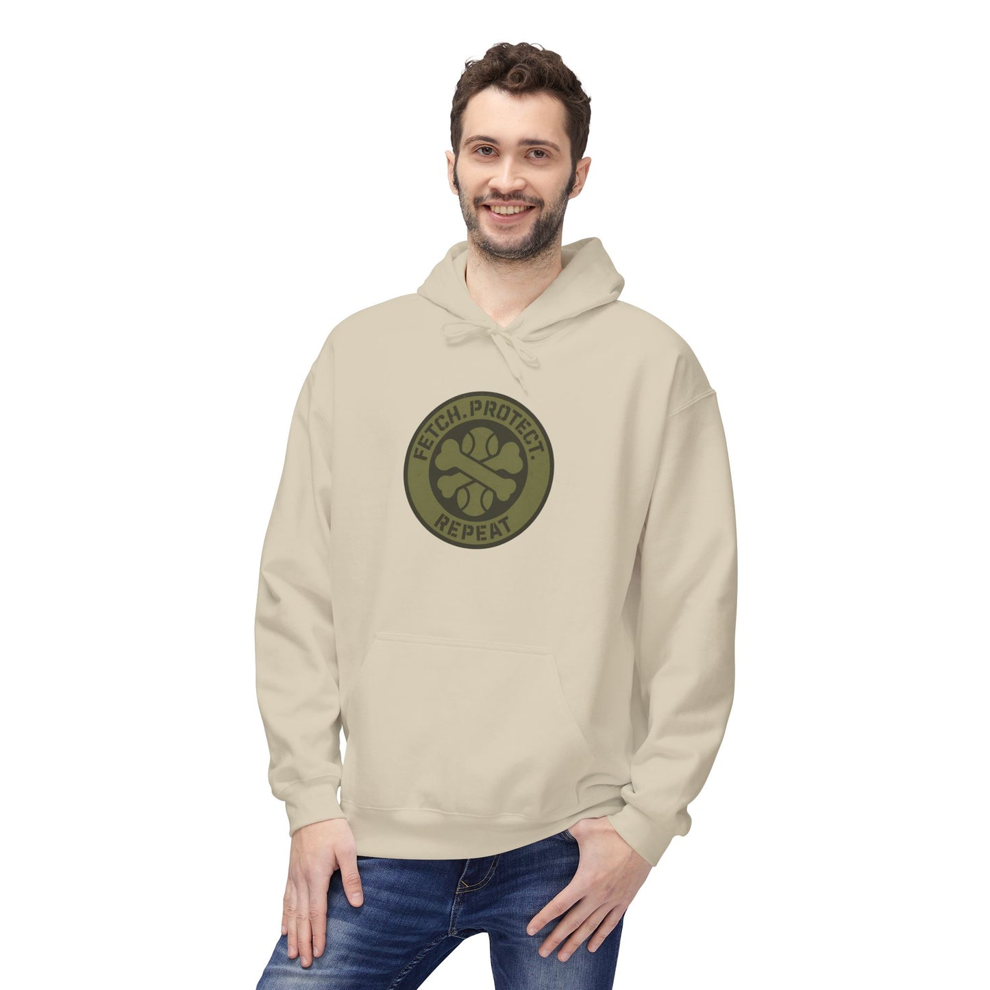 Dog Dad Fleece Hoodie, Unisex Softstyle Hooded Sweatshirt, Perfect Gift for Dog Lovers, Comfortable and Stylish
