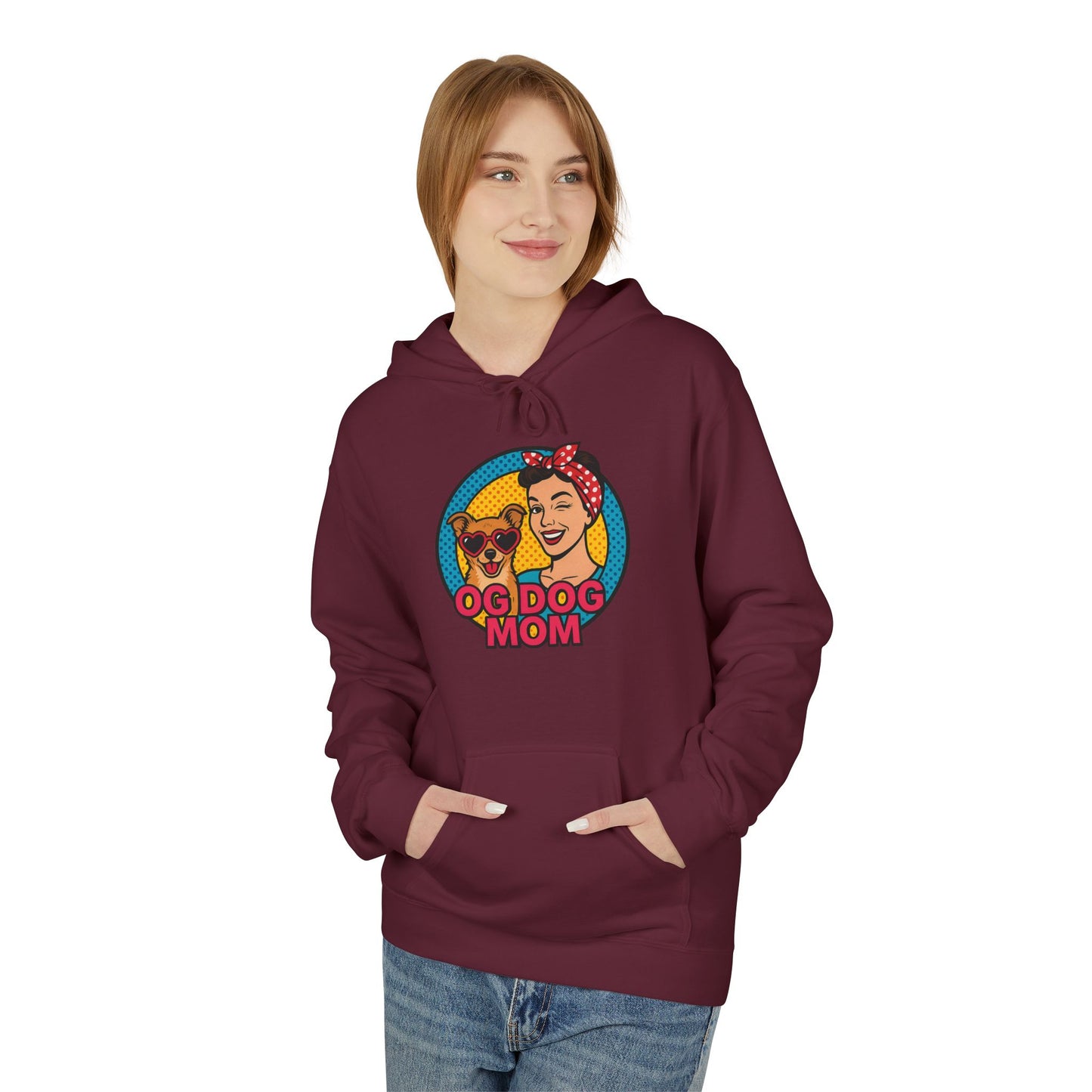 Hoodie for Dog Moms - Unisex Midweight Softstyle Fleece Hoodie