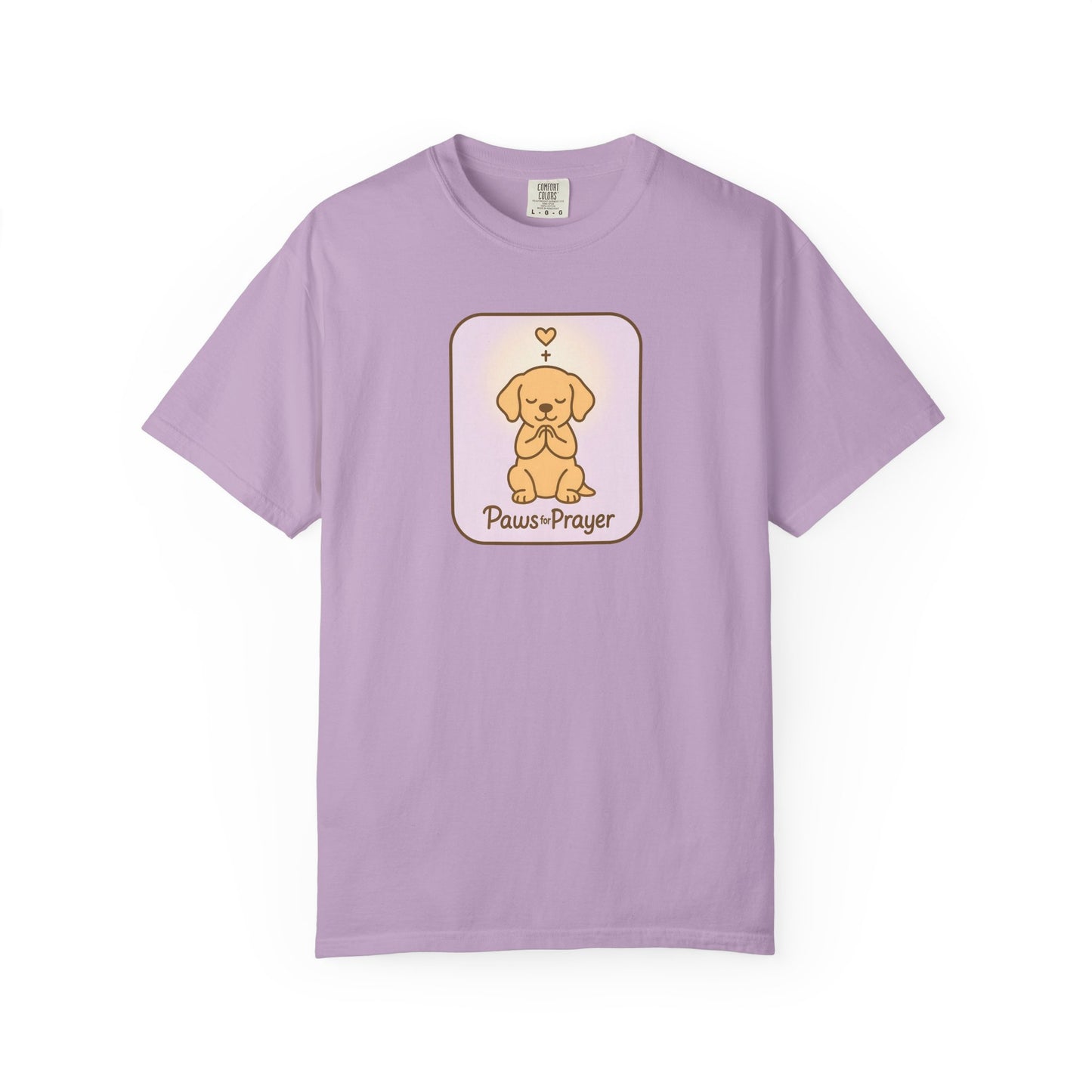 Prayerful Paws Unisex T-Shirt, Dog Lover Gift, Cute Pet Tee, Animal Prayer Shirt, Casual Animal Tees, Gift for Dog Owners