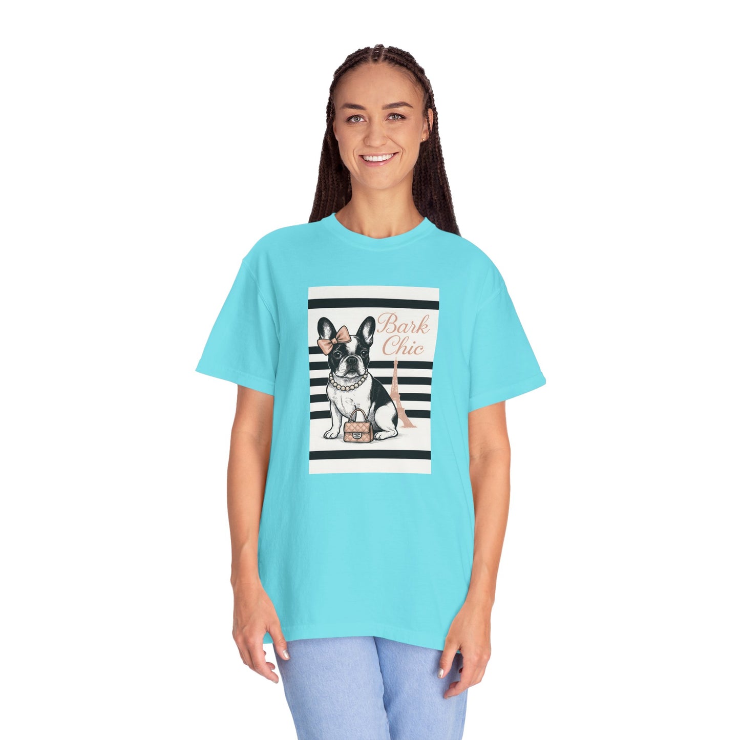 Chic Dog Lover T-shirt, Bark Chic Tee, Unisex Graphic Shirt, Pet Lover Gift, Comfortable Everyday Wear, Cute Animal Apparel