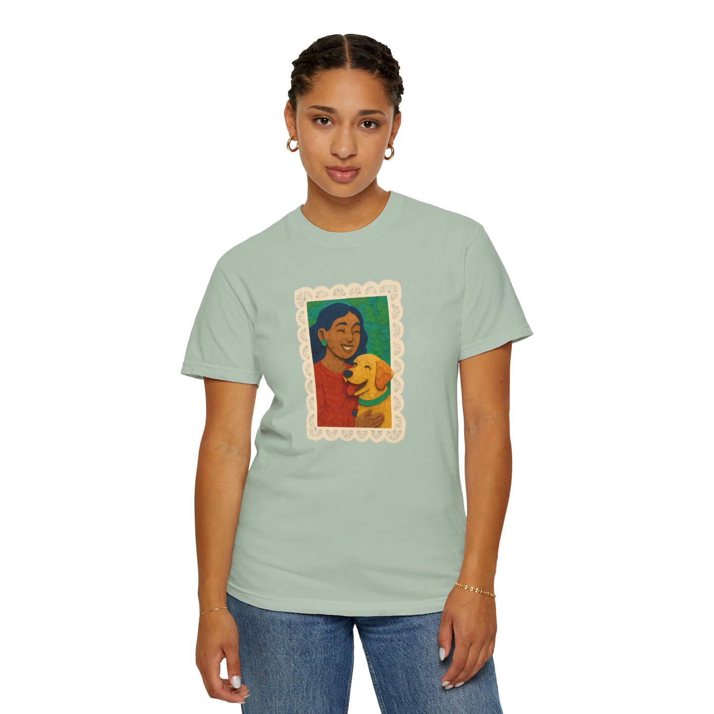 Dog Mom T-shirt - Unisex Garment-Dyed Tee for Dog Lovers