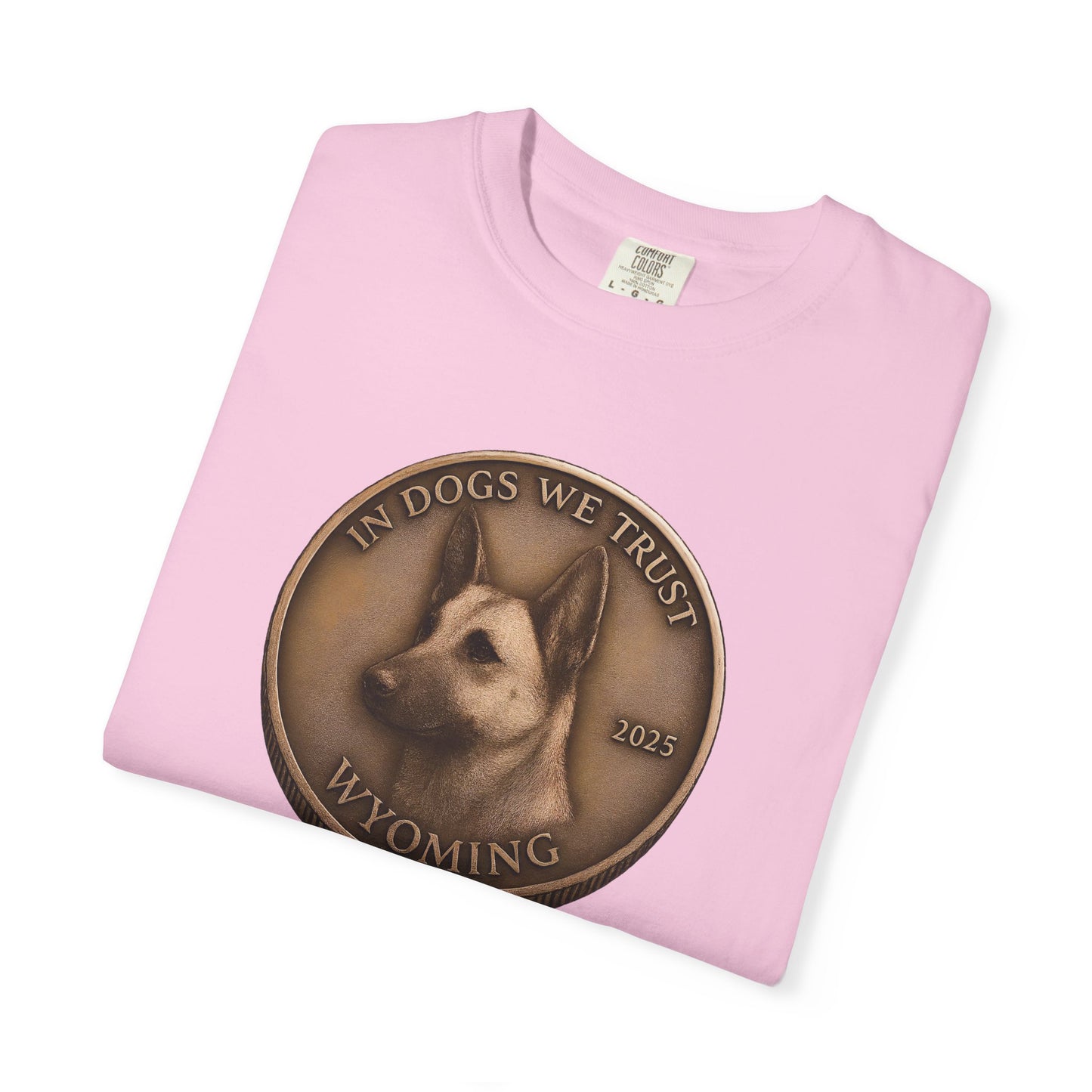 Wyoming State Coin T-Shirt Collection - Proud Dog Breed Illustrations