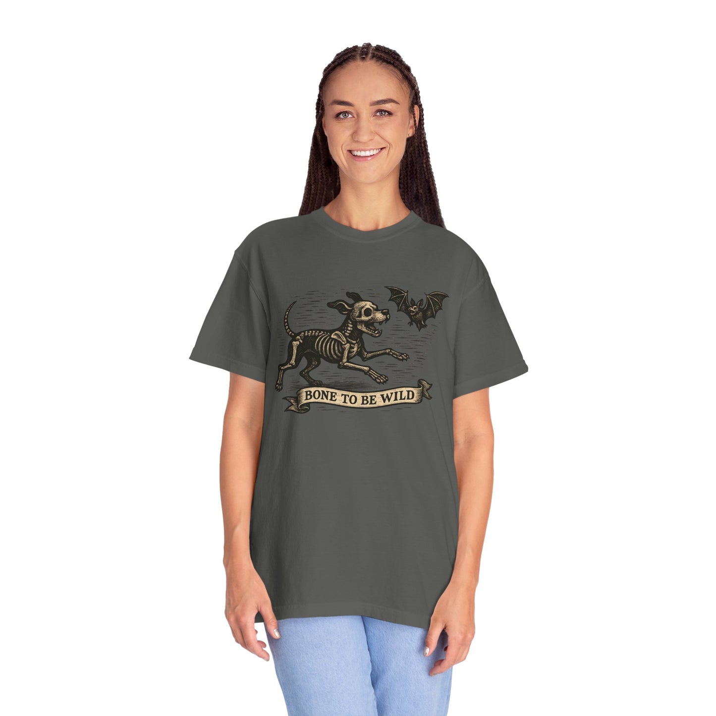 Bone To Be Wild Dog T-Shirt, Unisex Pet Lover Shirt, Halloween Tee, Funny Dog Apparel, Gift for Animal Lovers