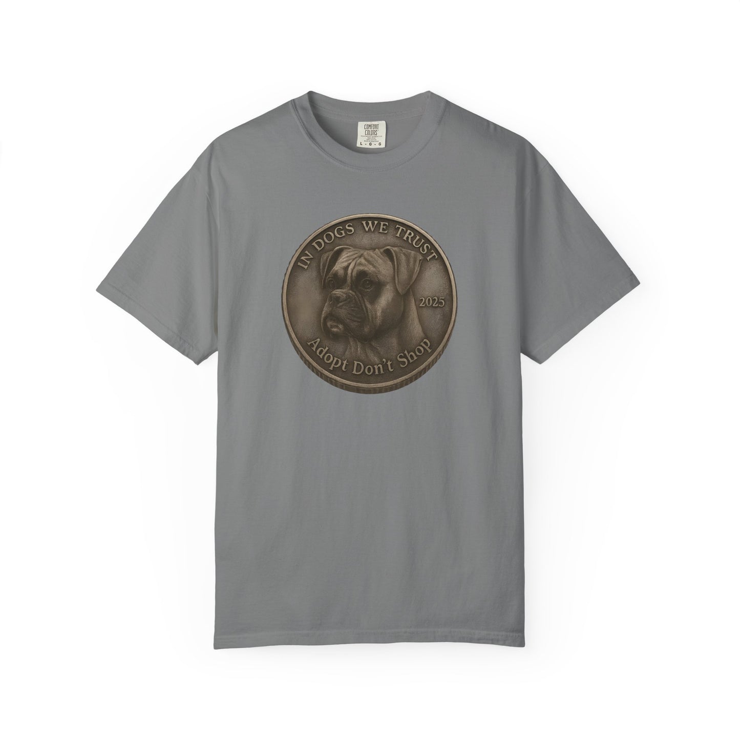 Adopt Don't Shop State Coin T-Shirt Collection - Proud Dog Breed Illustrations