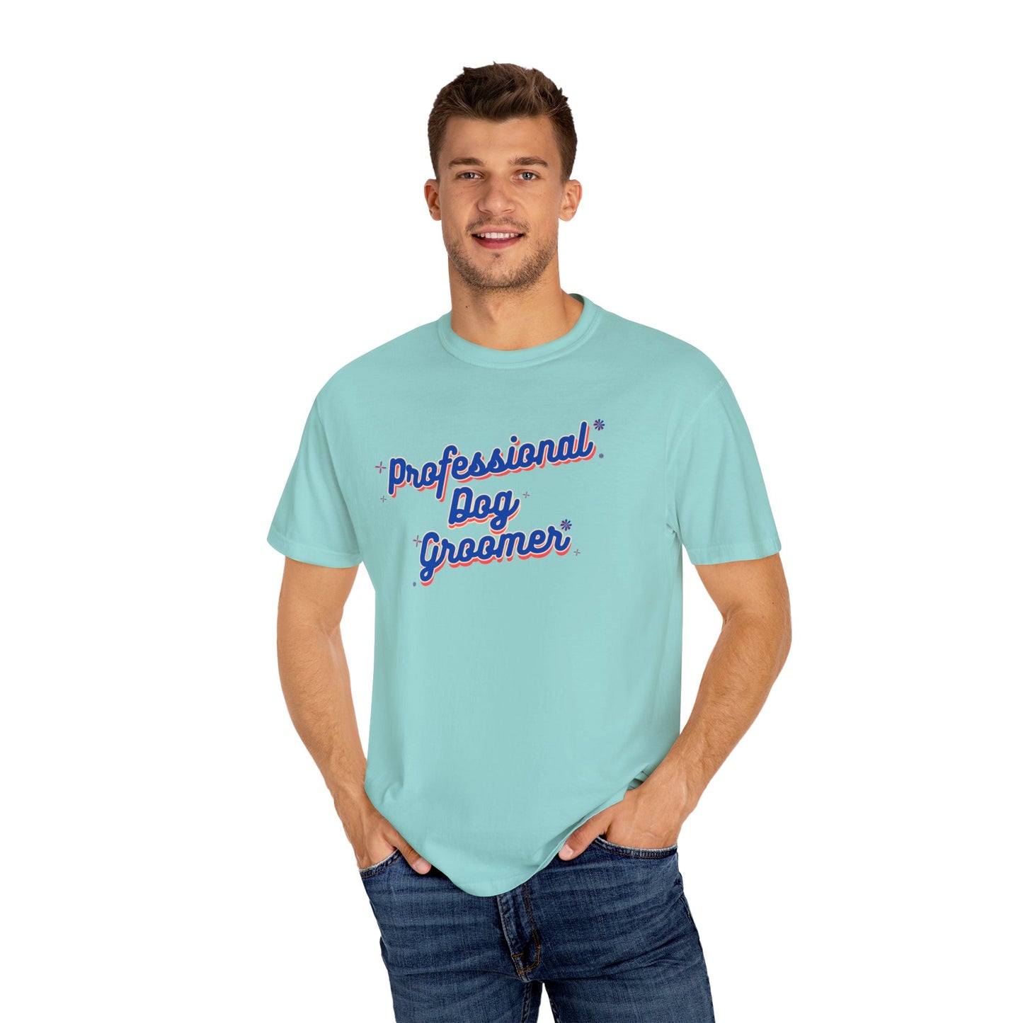 Professional Dog Groomer T-Shirt - Unisex Garment-Dyed Tee for Dog Lovers and Groomers