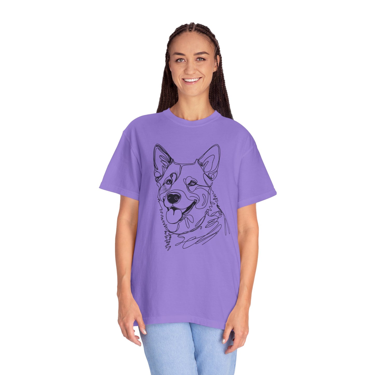 🖤 True Grit – Blue Heeler Line Art Tee