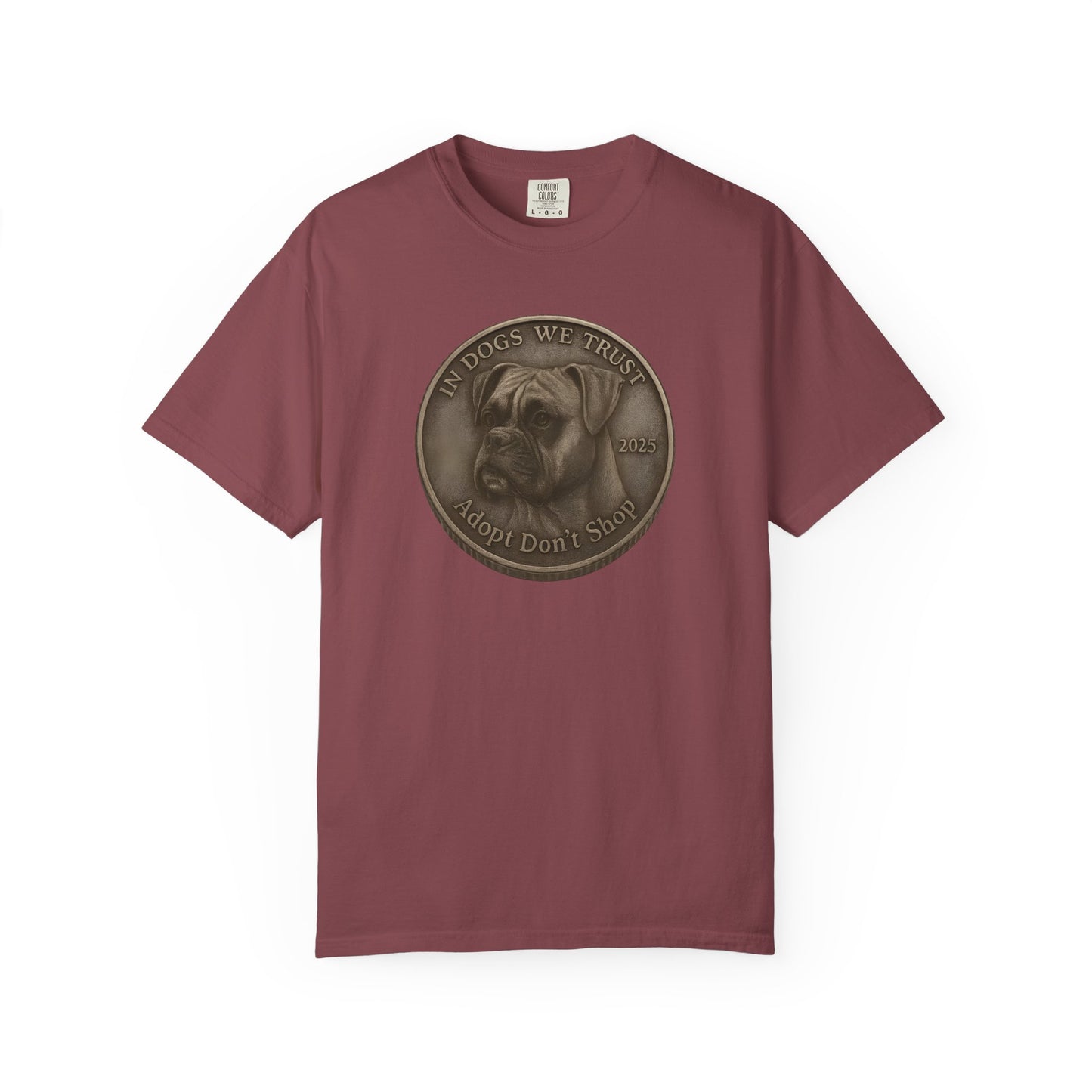 Adopt Don't Shop State Coin T-Shirt Collection - Proud Dog Breed Illustrations
