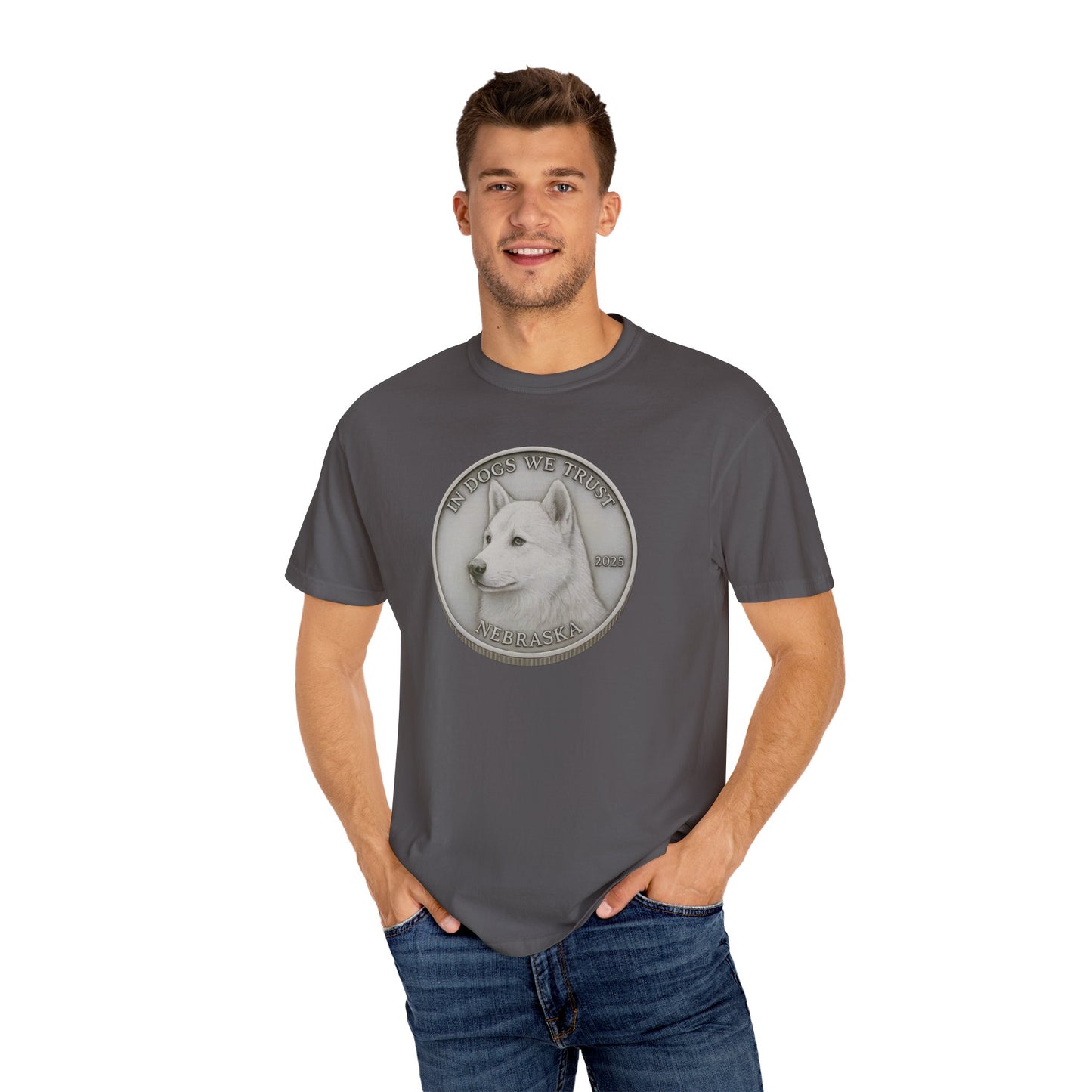 Nebraska State Coin T-Shirt Collection - Proud Dog Breed Illustrations