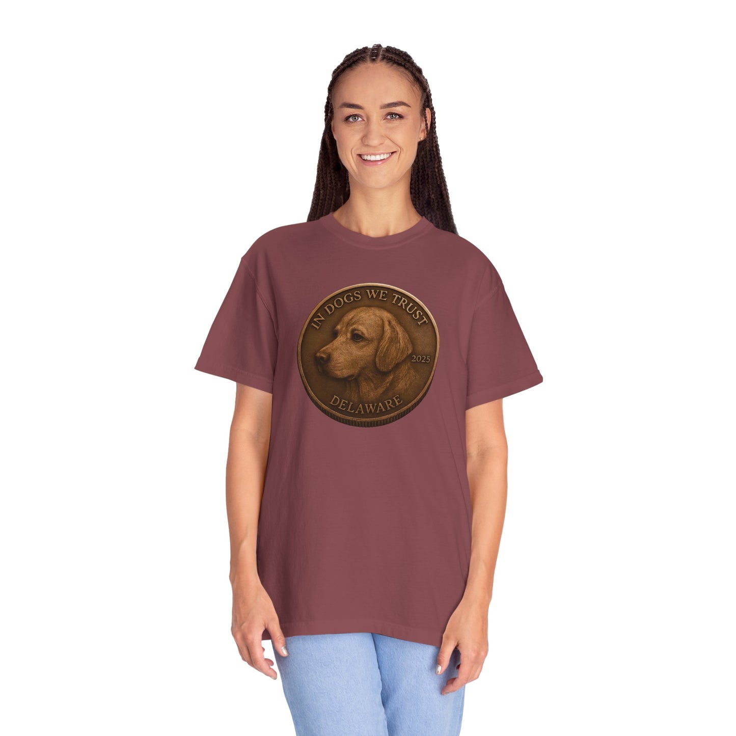 Delaware State Coin T-Shirt Collection - Proud Dog Breed Illustrations