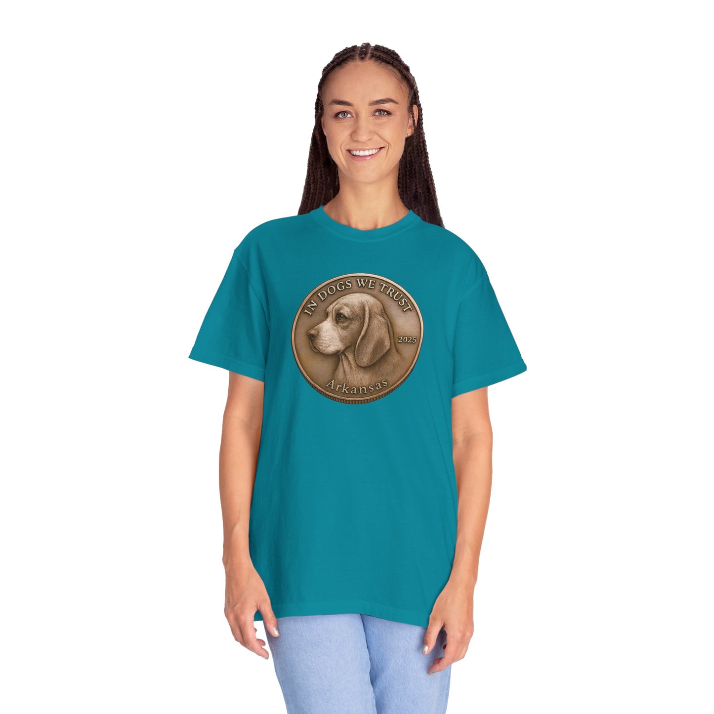 Arkansas State Coin T-Shirt Collection - Proud Dog Breed Illustrations