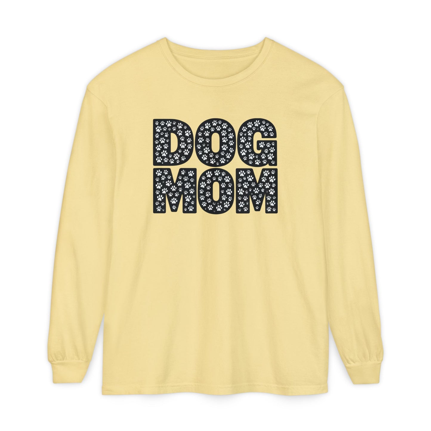 Dog Mom Long Sleeve T-Shirt, Gift for Dog Lovers, Casual Wear, Pet Owner Apparel, Mother's Day Gift, Dog Themed Fashion