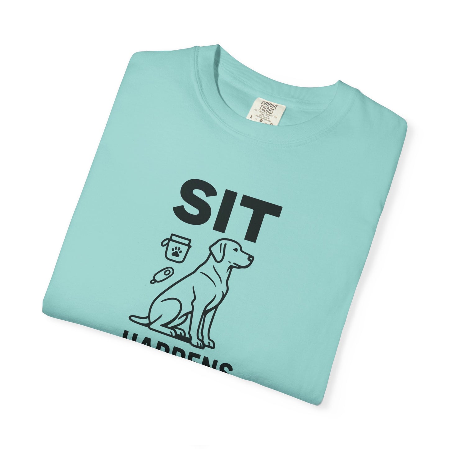 Dog Lovers Unisex T-Shirt - 'Sit Happens' Graphic Tee, Gift for Dog Owners, Pet Lovers, Casual Wear, Funny Dog Shirt
