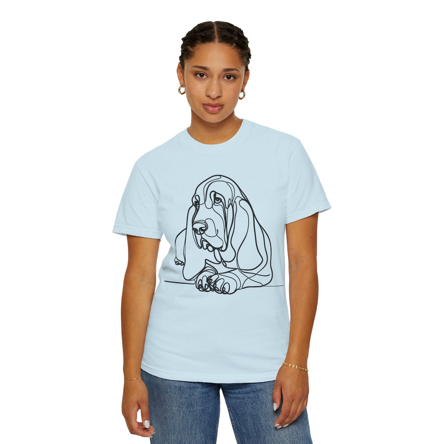 Basset Hound Line Art T-Shirt