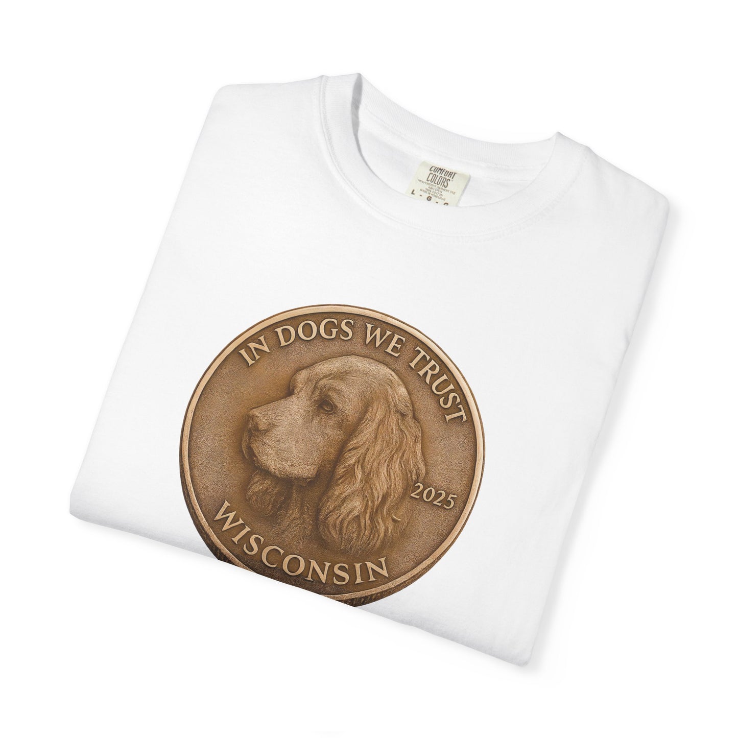 Wisconsin State Coin T-Shirt Collection - Proud Dog Breed Illustrations