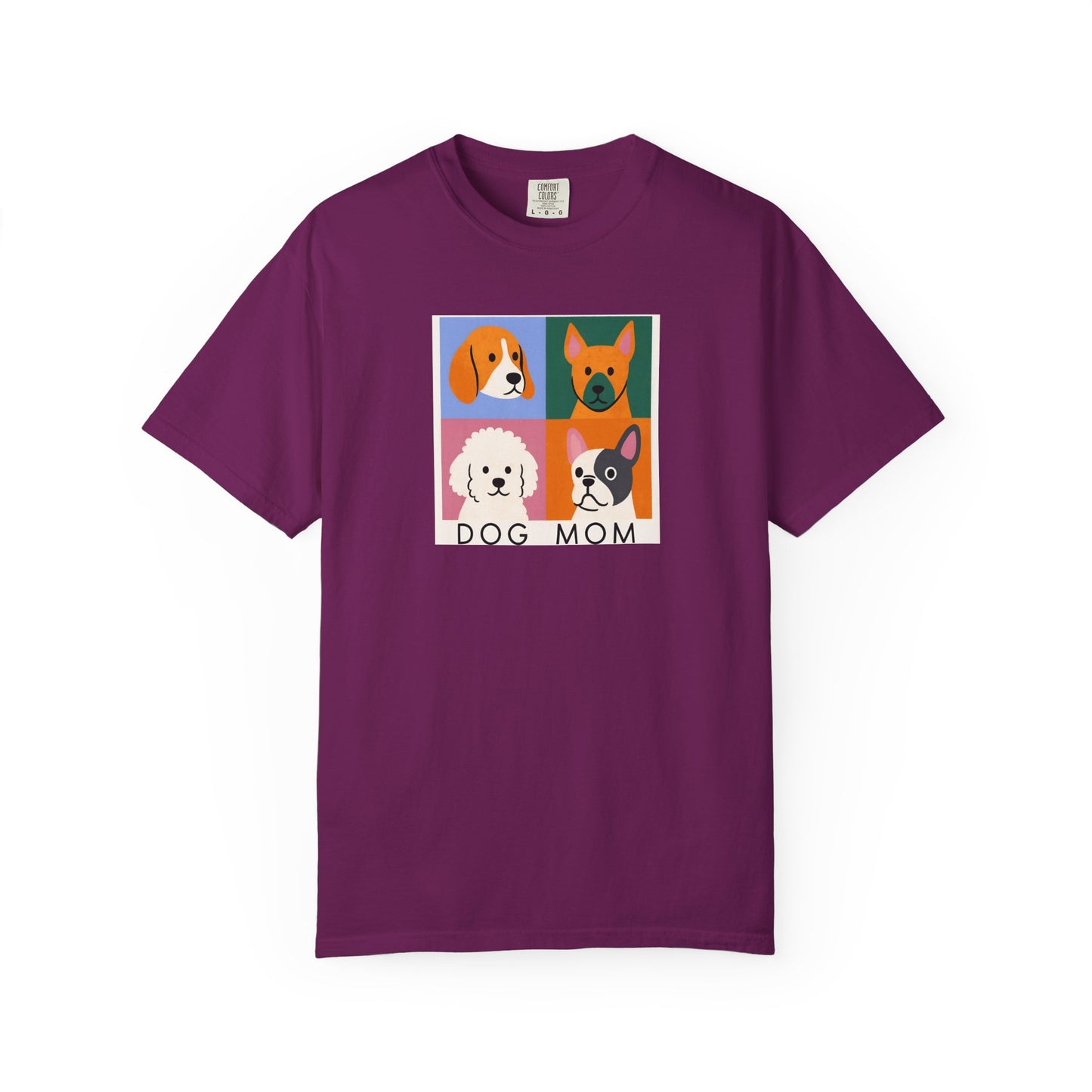 Dog Mom T-shirt - Unisex Garment-Dyed Tee for Dog Lovers
