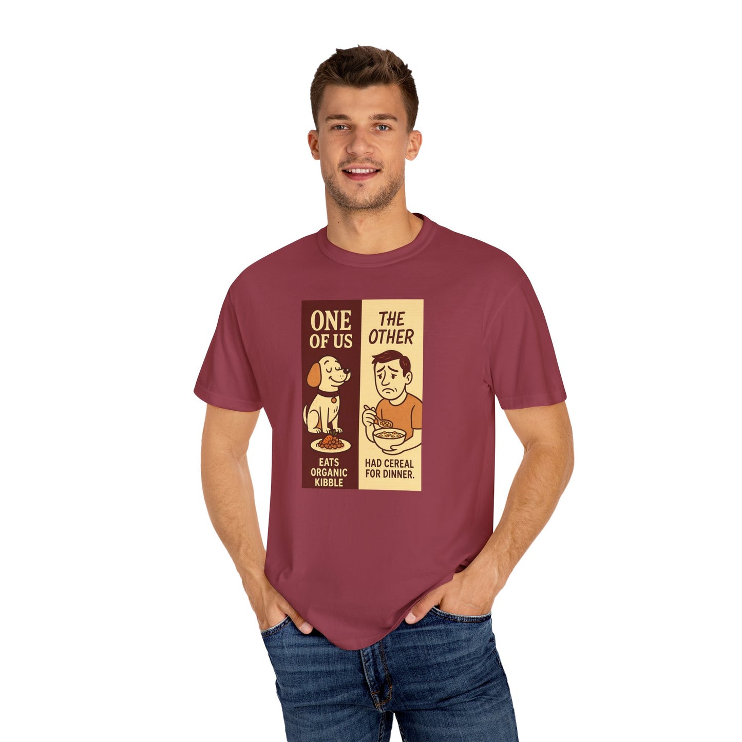 Organic Kibble T-Shirt, Funny Pet Lover Tee, Casual Unisex Apparel, Dog and Cat Humor, Gift for Animal Lovers