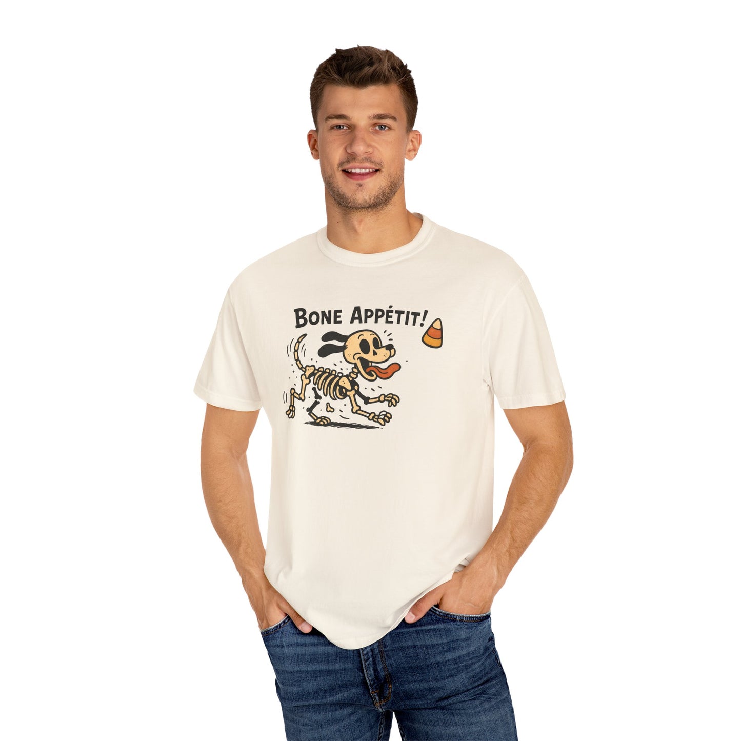 Funny Dog Skeleton T-shirt, Halloween Humor Shirt, Gift for Pet Lovers, Casual Tee, Unisex Vintage Style