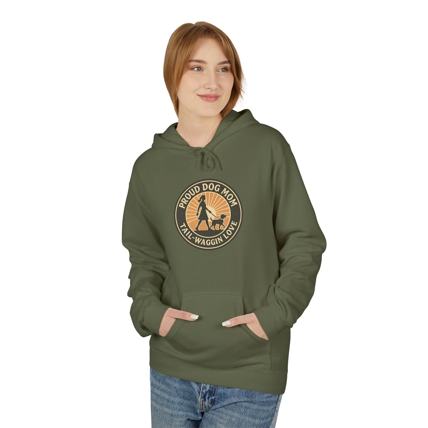 Hoodie for Dog Moms - Unisex Midweight Softstyle Fleece Hoodie