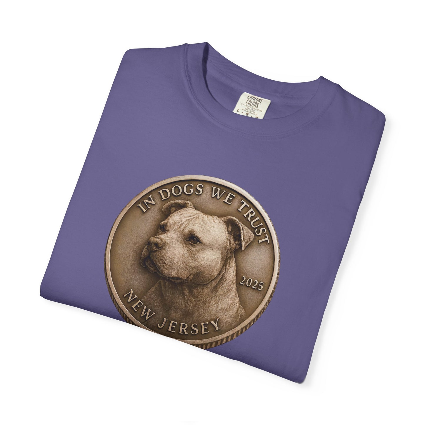 New Jersey State Coin T-Shirt Collection - Proud Dog Breed Illustrations