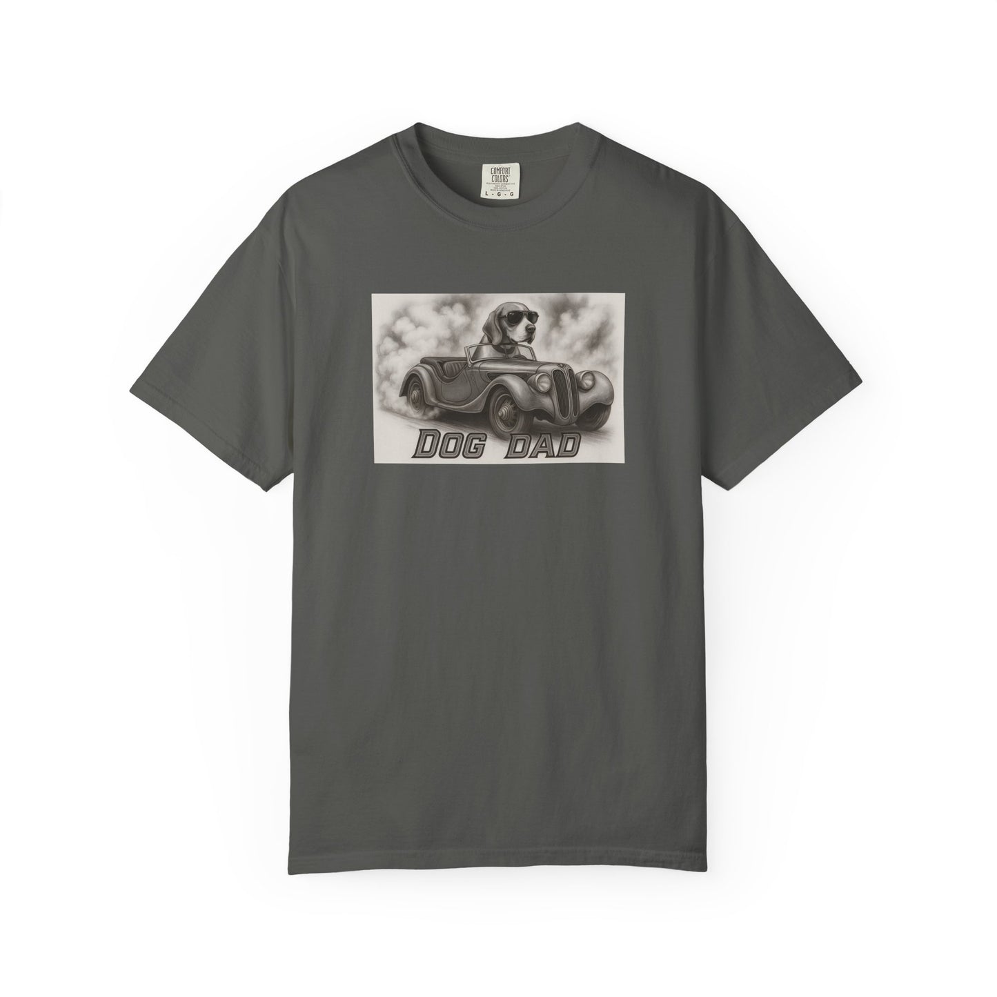 Dog Dad- Beagle - Cool Dogs in Cool Cars T-Shirt Collection | Funny Dog Lover Apparel for Men