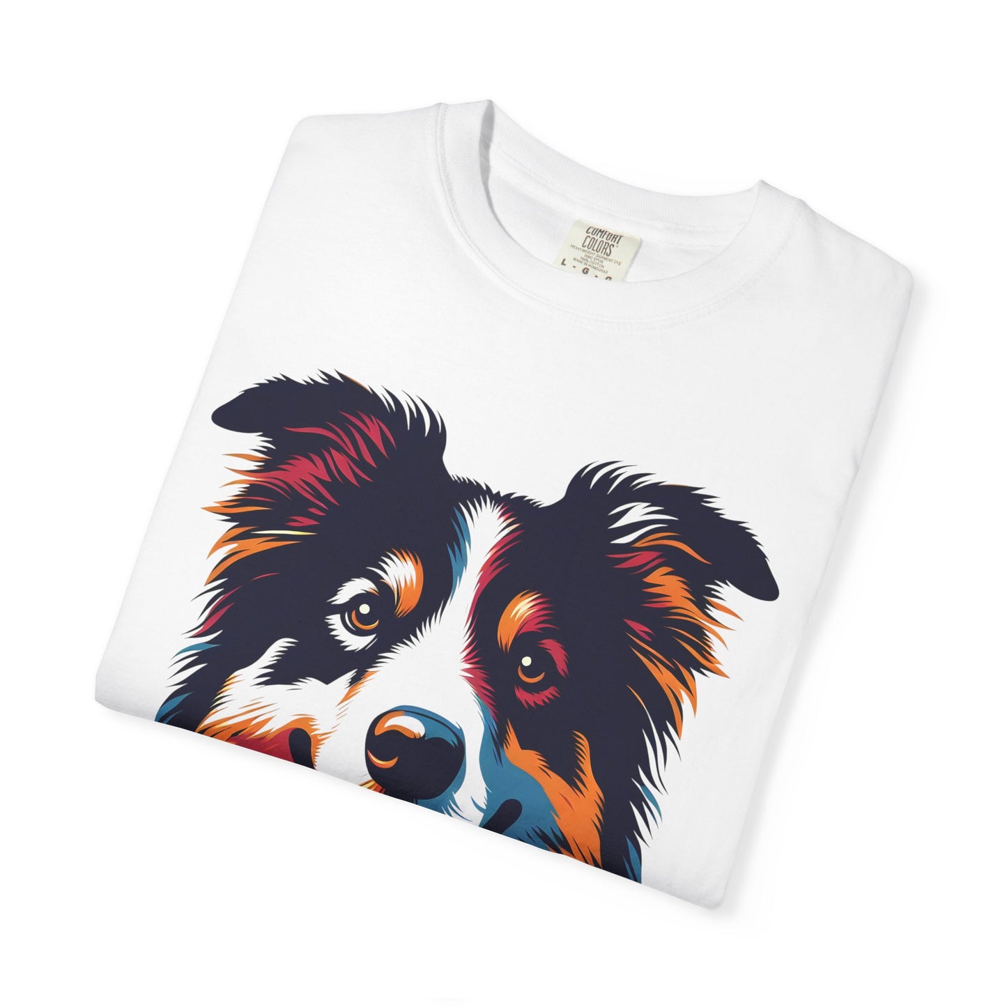 Brain & Beauty – Colorful Border Collie Tee