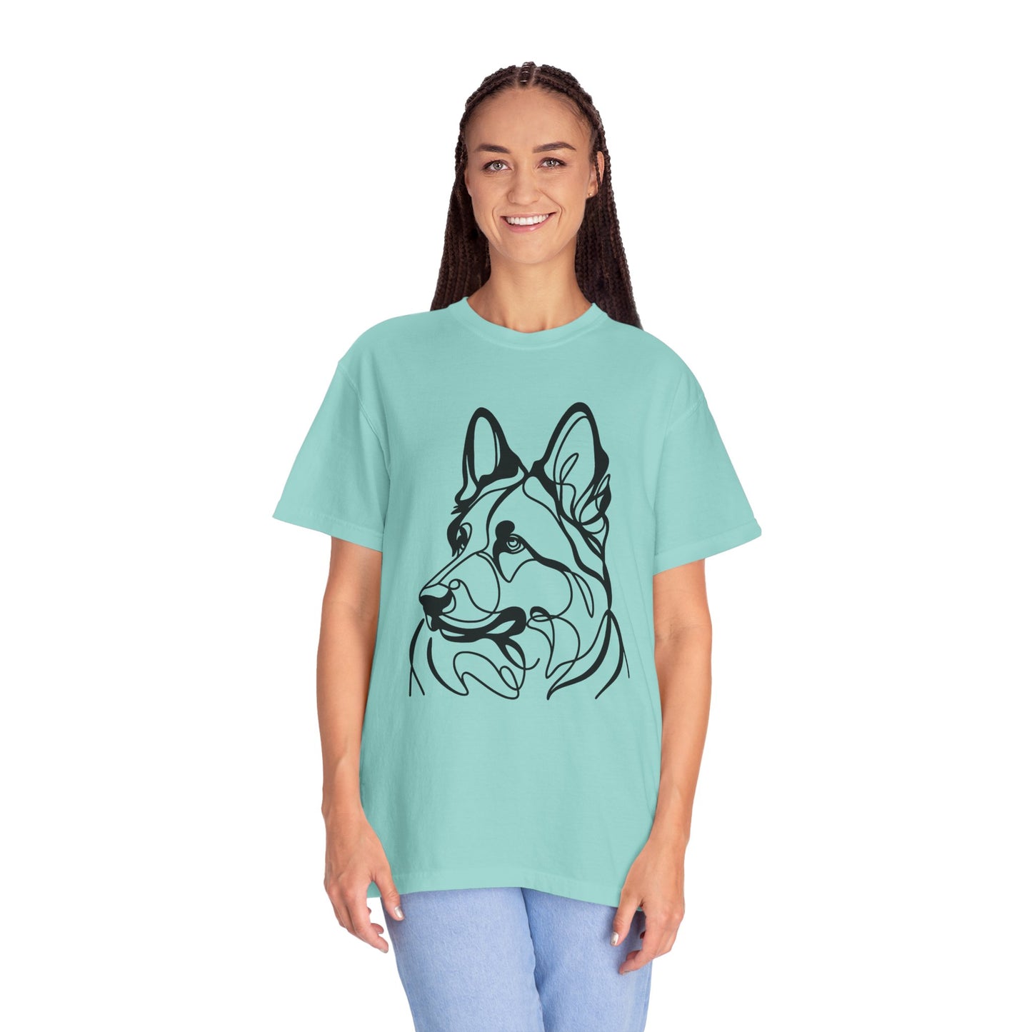 Unisex T-shirt German Shepard Line Art