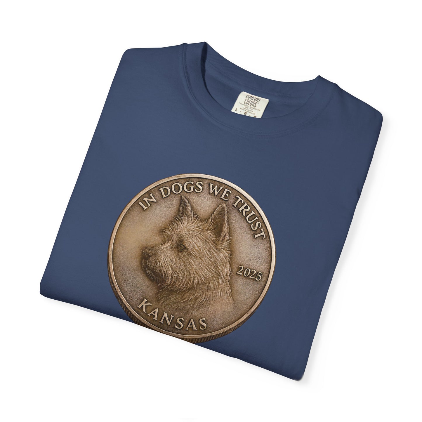 Kansas State Coin T-Shirt Collection - Proud Dog Breed Illustrations