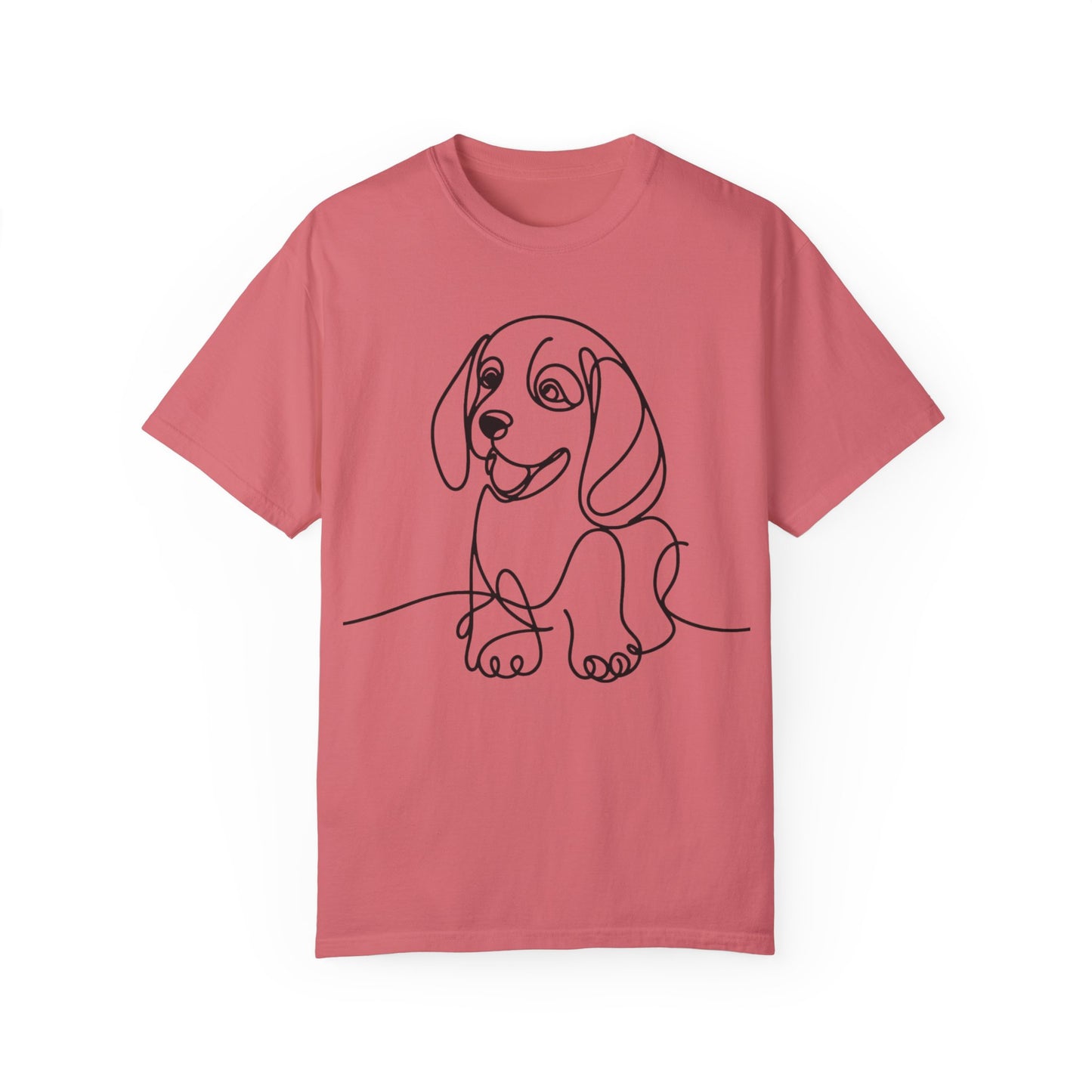 I๐ถ Nose First โ Minimalist Beagle Line Art Tee - Cute Dog Line Art Unisex T-Shirt