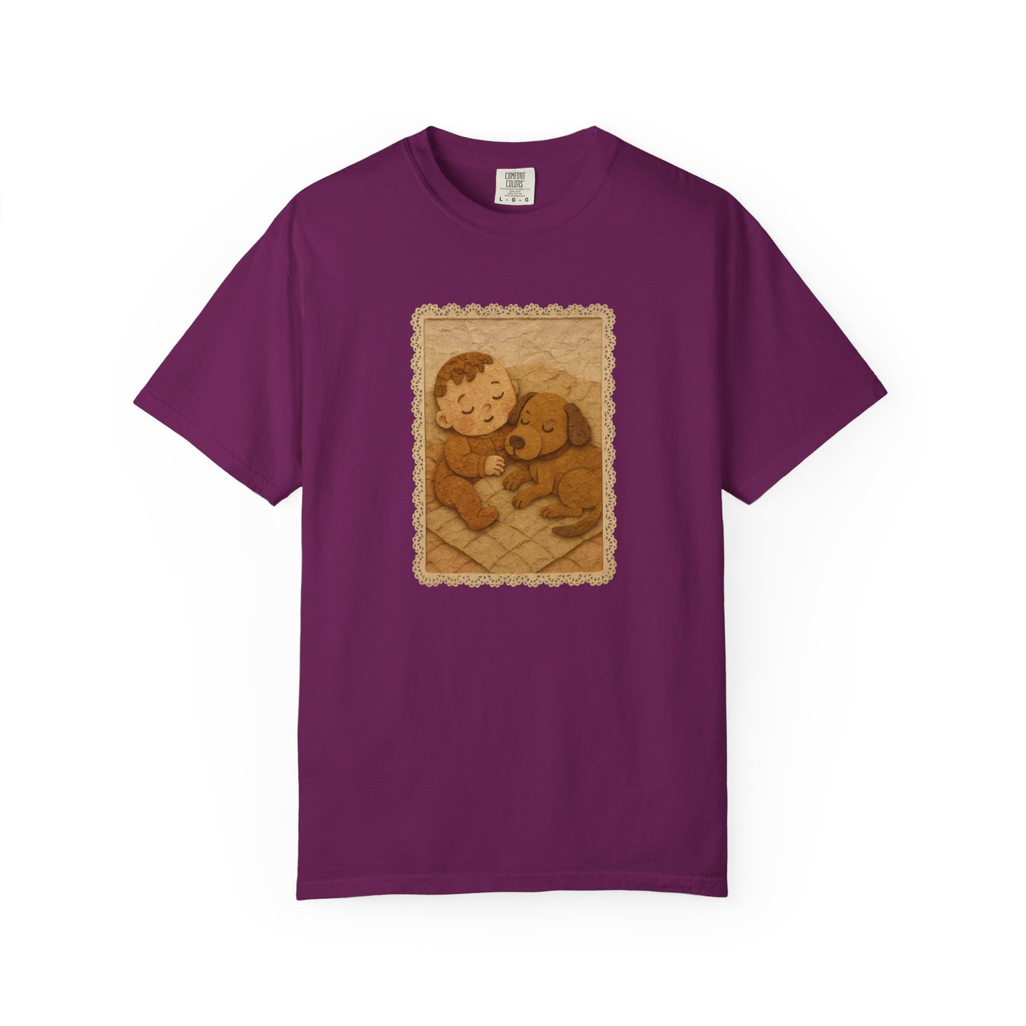 Cute Baby & Puppy Graphic Tee, Cozy Shirt for Dog Lovers and Parents, Gifts for Baby Showers, Birthdays, or Any Celebration