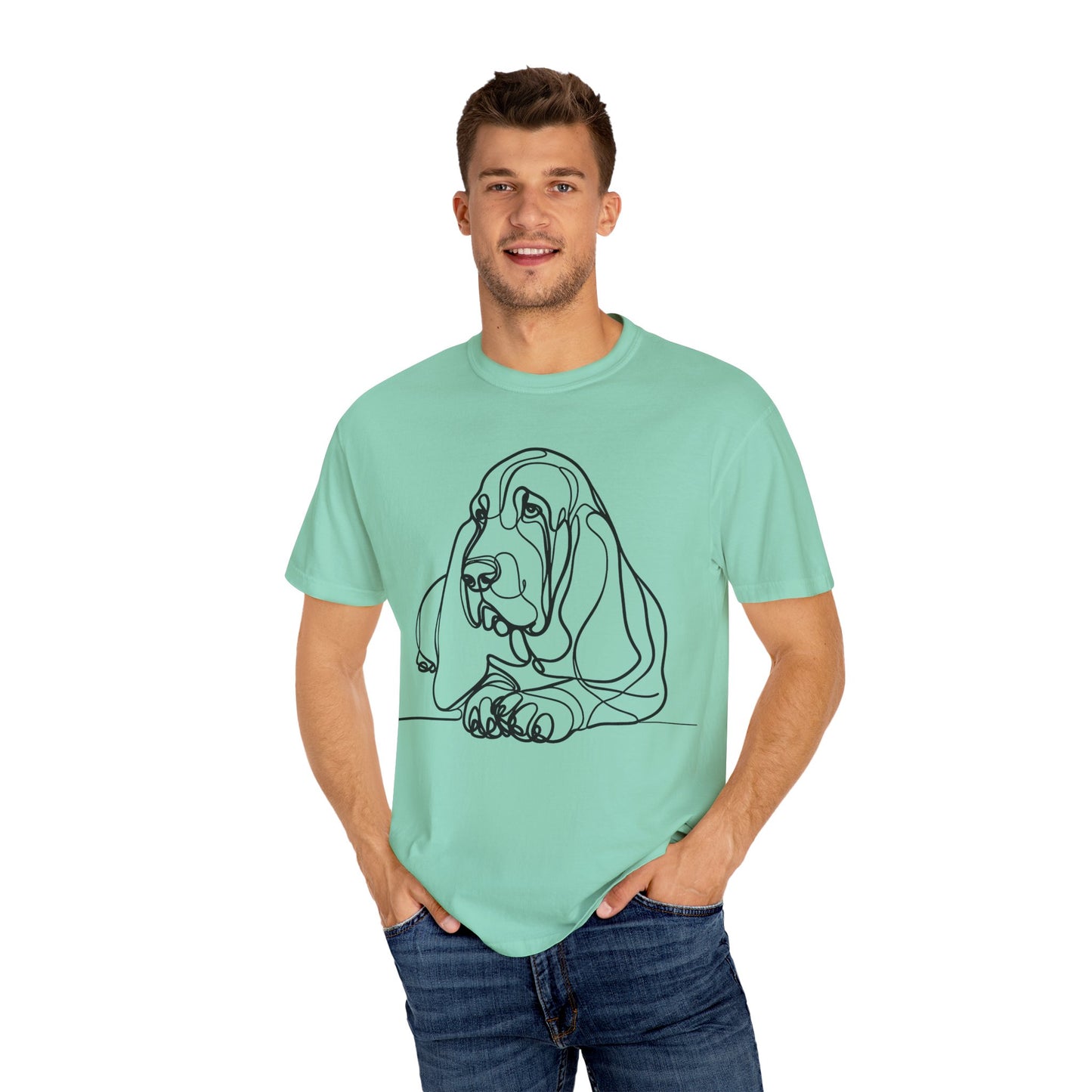 Basset Hound Line Art T-Shirt