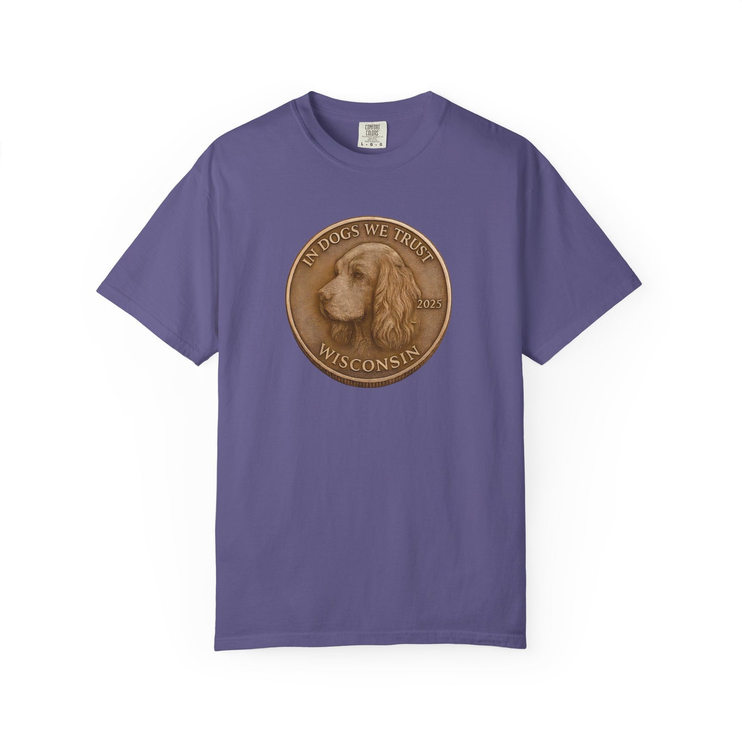 Wisconsin State Coin T-Shirt Collection - Proud Dog Breed Illustrations