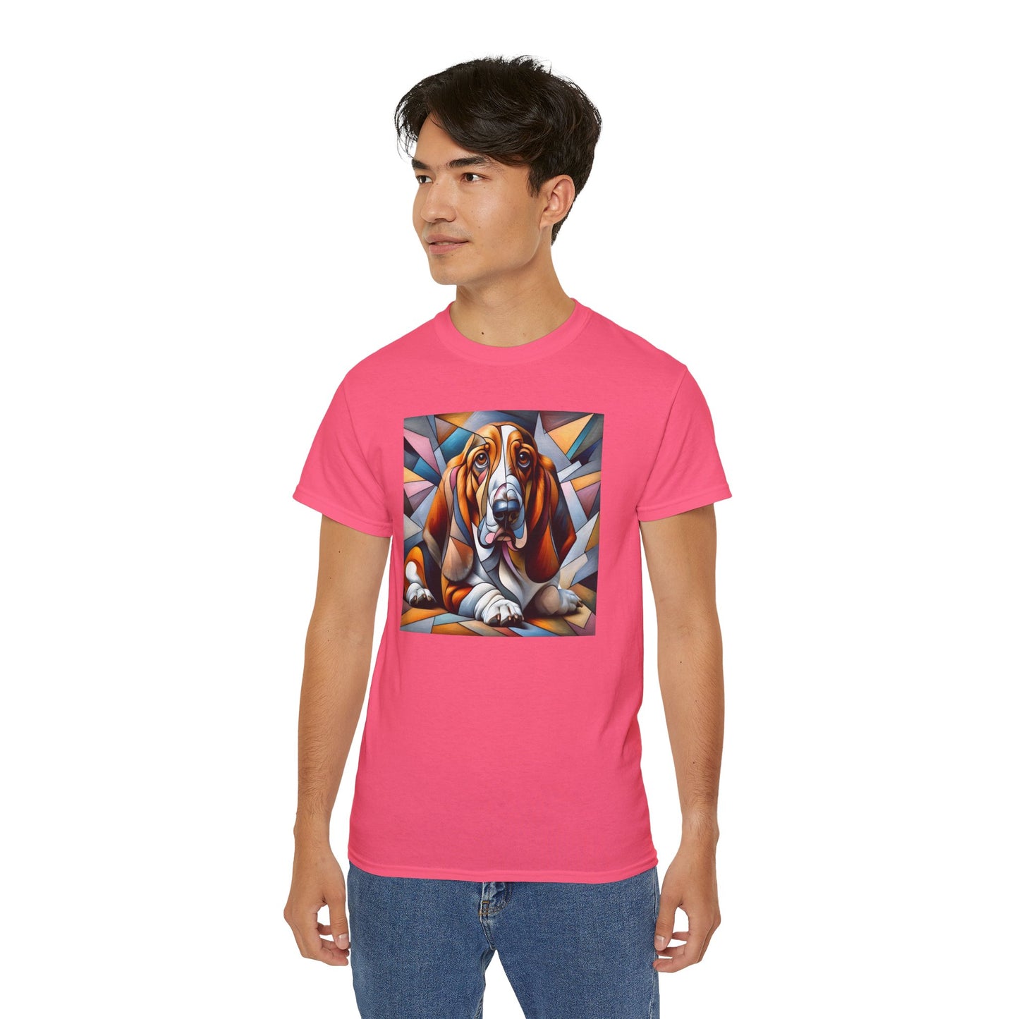 “Melancholy Muse – Petcasso Basset Hound Tee” - Perfect Gift for Dog Lovers