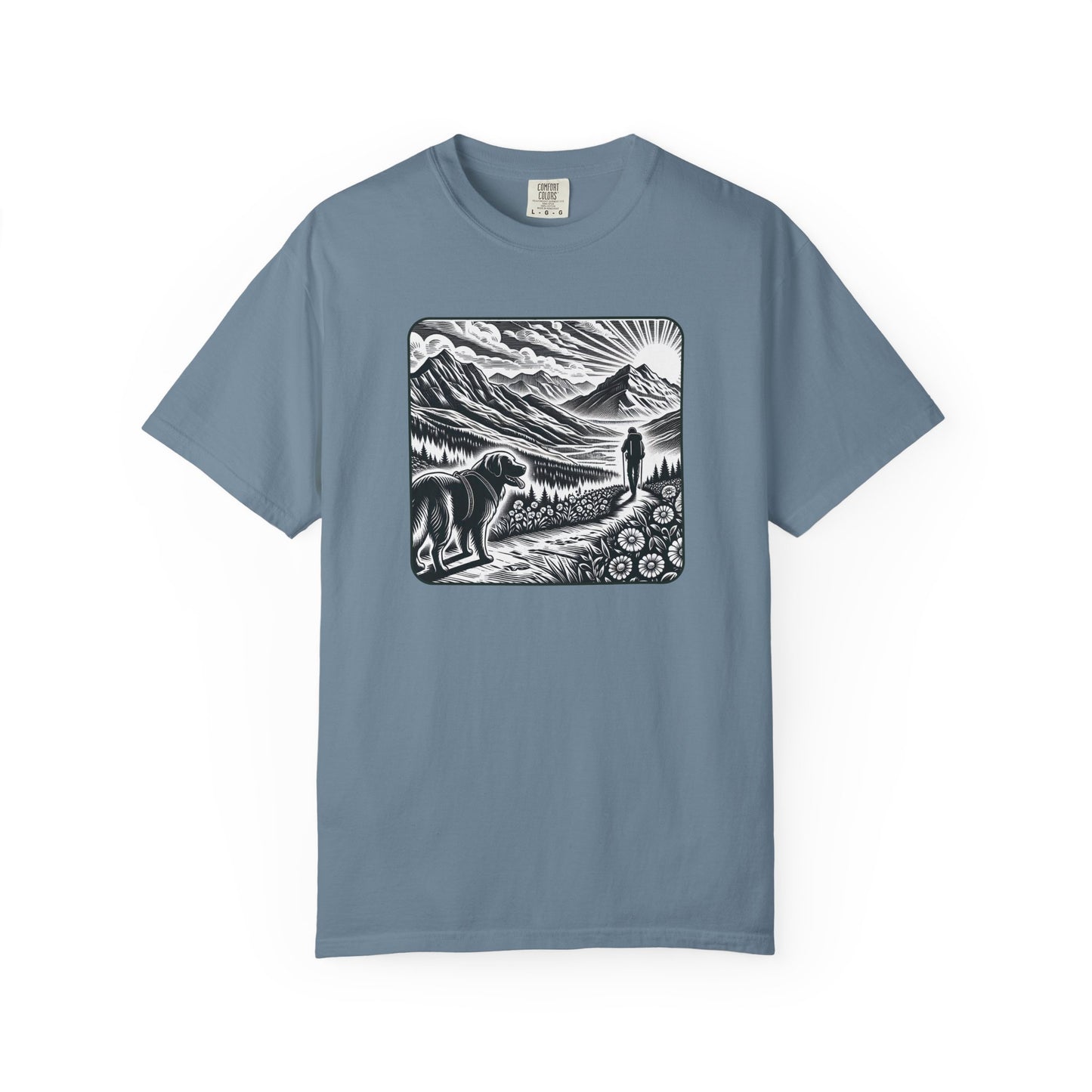 Hiker Unisex Garment-Dyed T-Shirt with Nature Design - Perfect for Outdoor Lovers