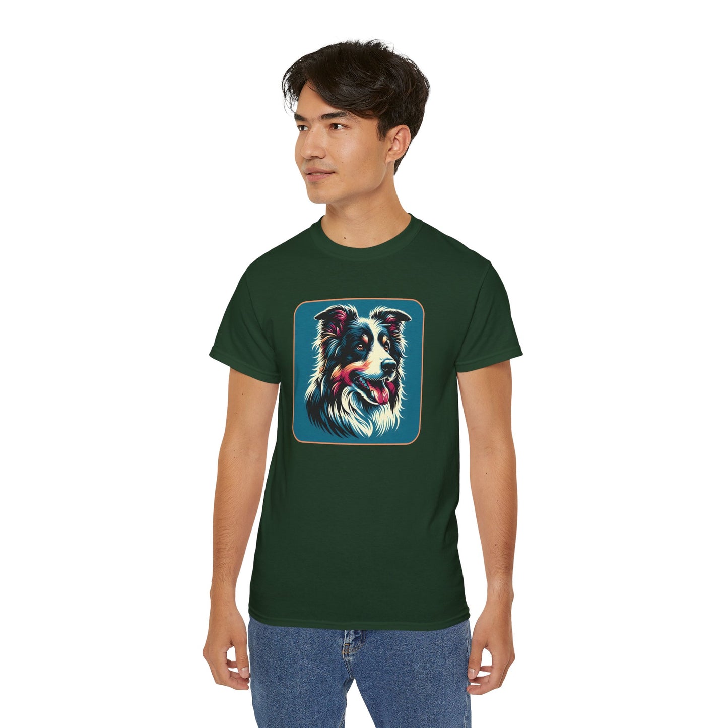 ⚡ Brain & Beauty – Colorful Border Collie Tee - Perfect for Pet Lovers