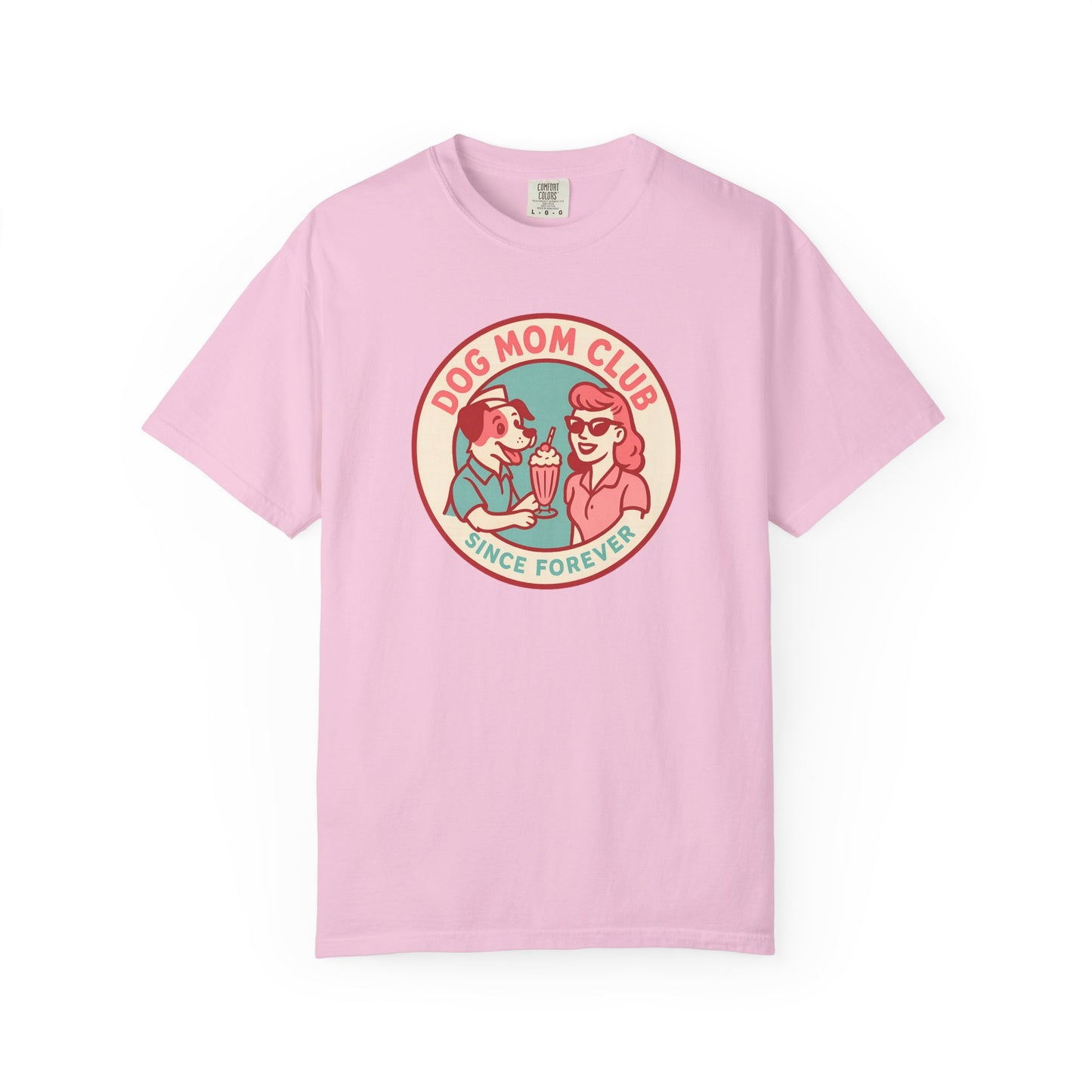 Dog Mom Club Garment-Dyed Tee | Casual Women's T-Shirt | Pet Lover Gift | Dog Mom Apparel | Cute Animal Lover Shirt